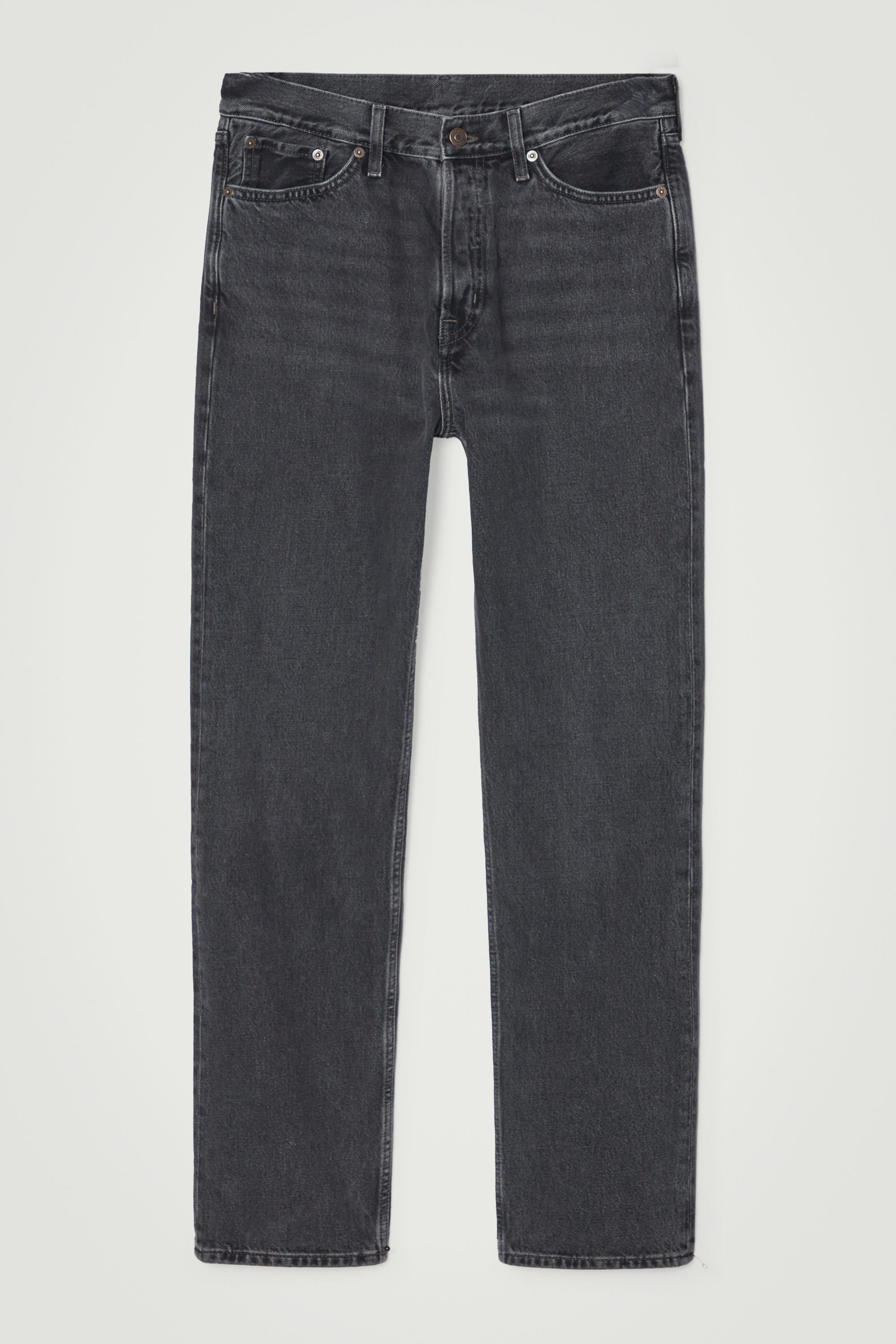 SIGNATURE STRAIGHT-LEG JEANS - WASHED BLACK SIGNATURE STRAIGHT-LEG JEANS - WASHED BLACK