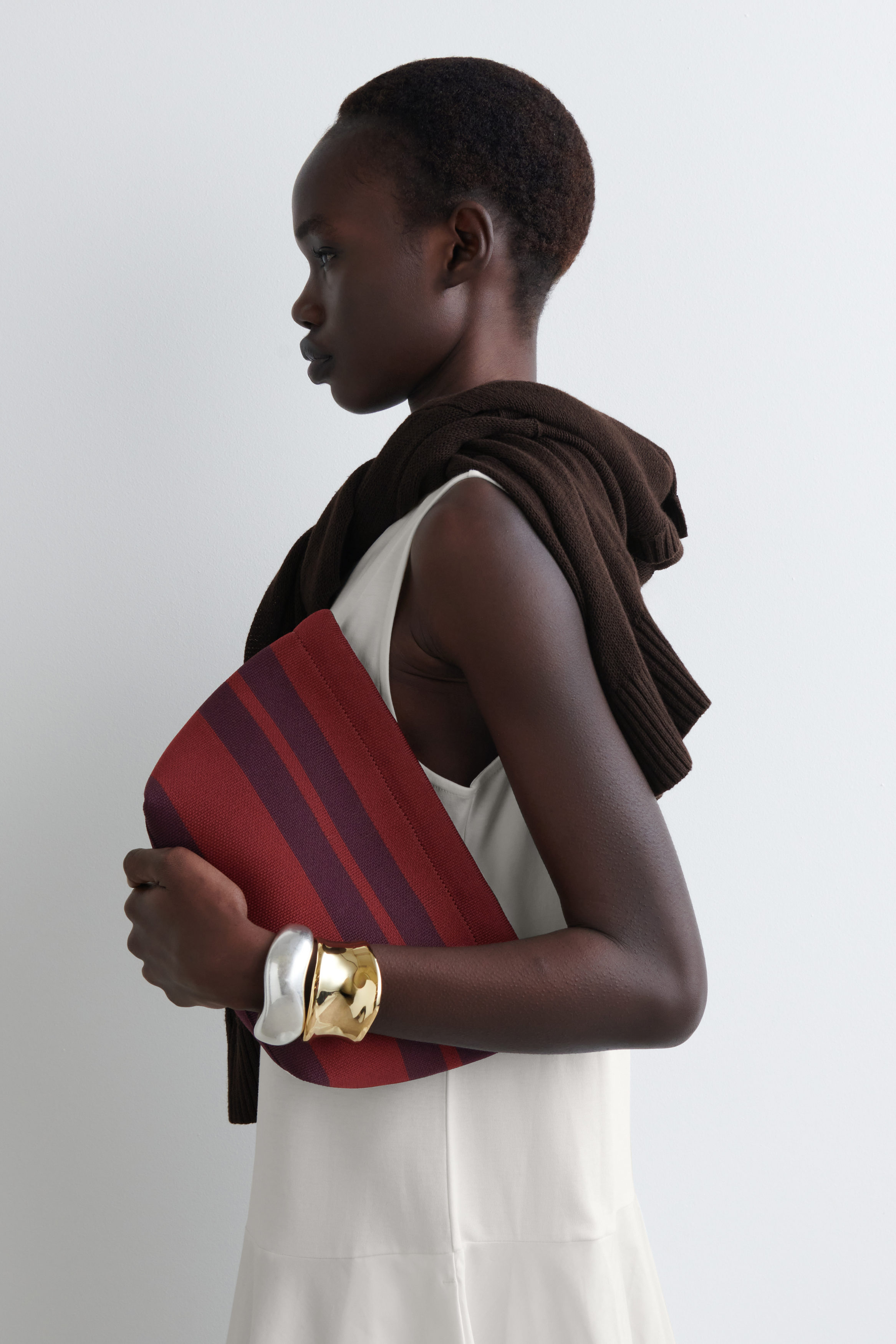 STRIPED POUCH