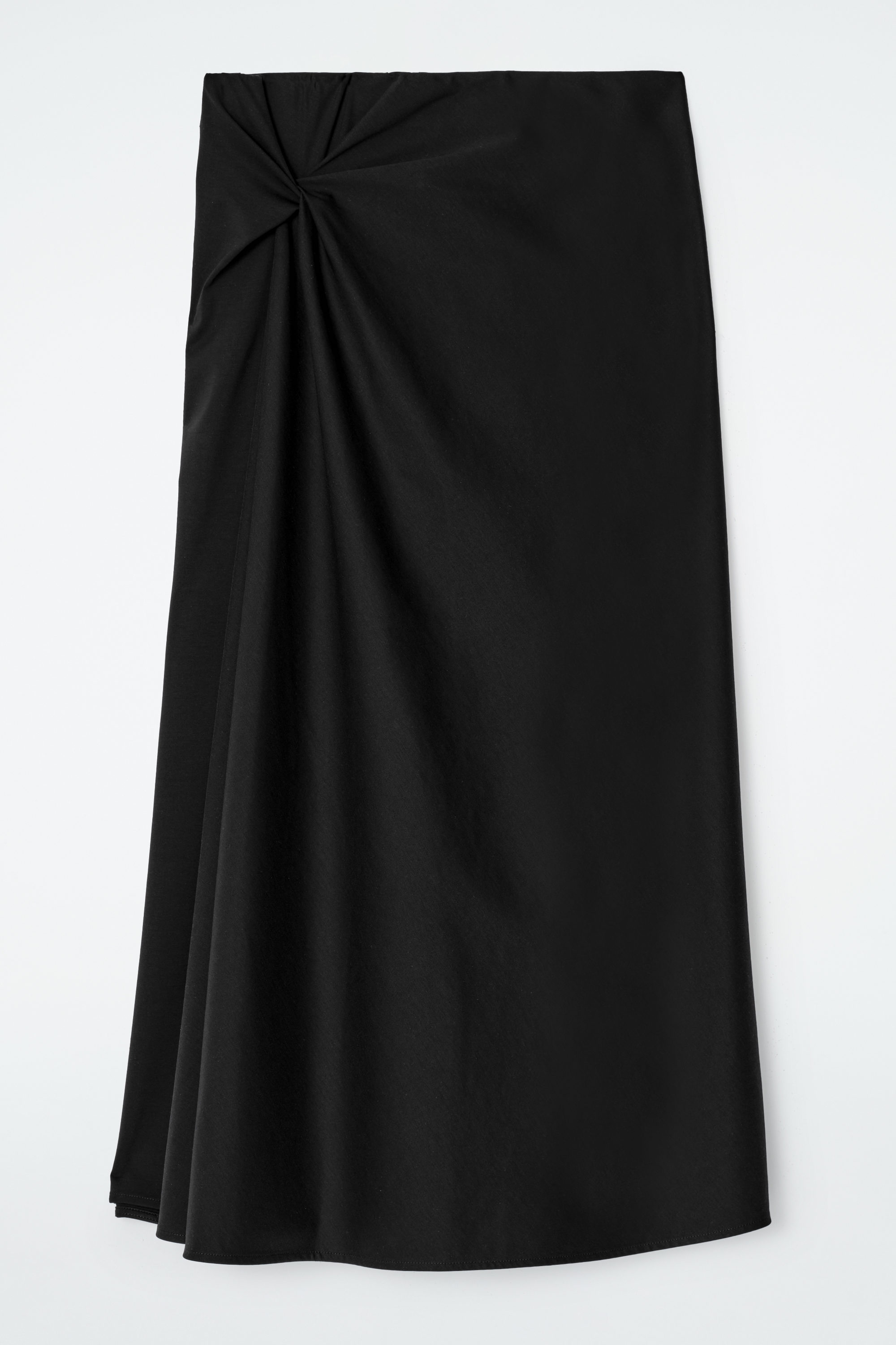 TWIST-DETAIL MIDI SKIRT - BLACK | COS