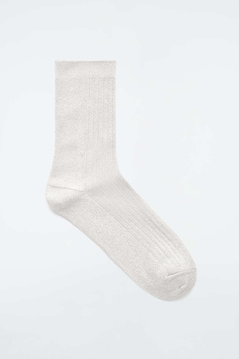 Ribbed Lurex Socks