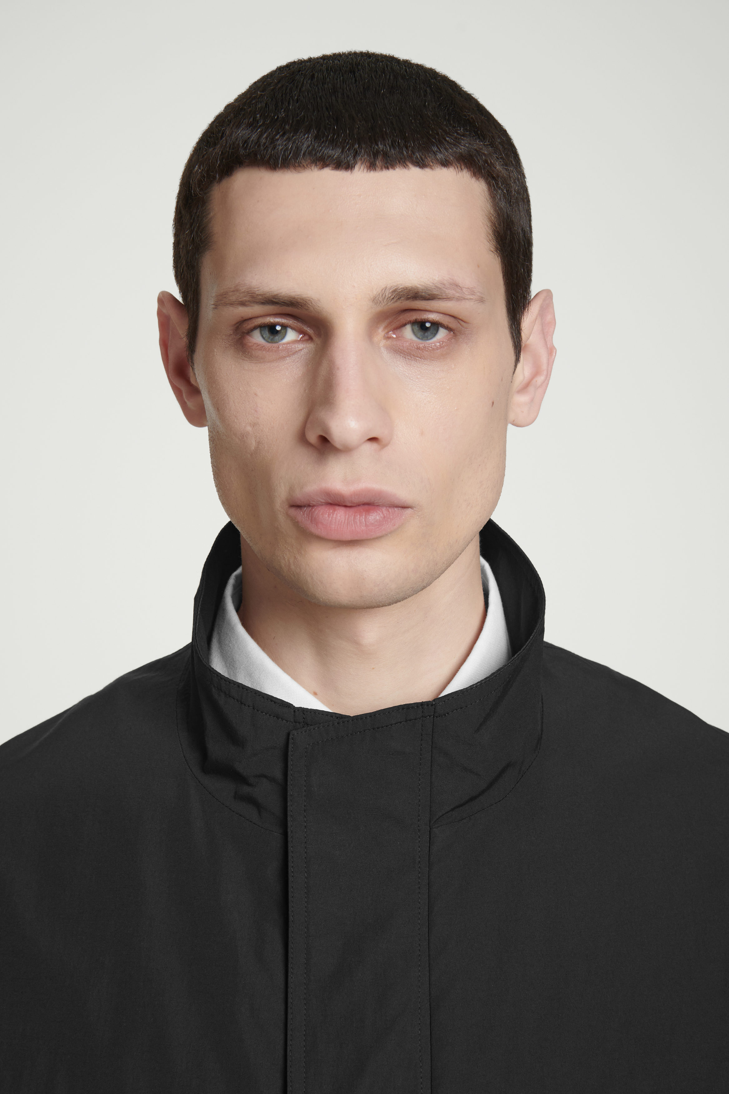 TWILL UTILITY BOMBER JACKET - BLACK | COS