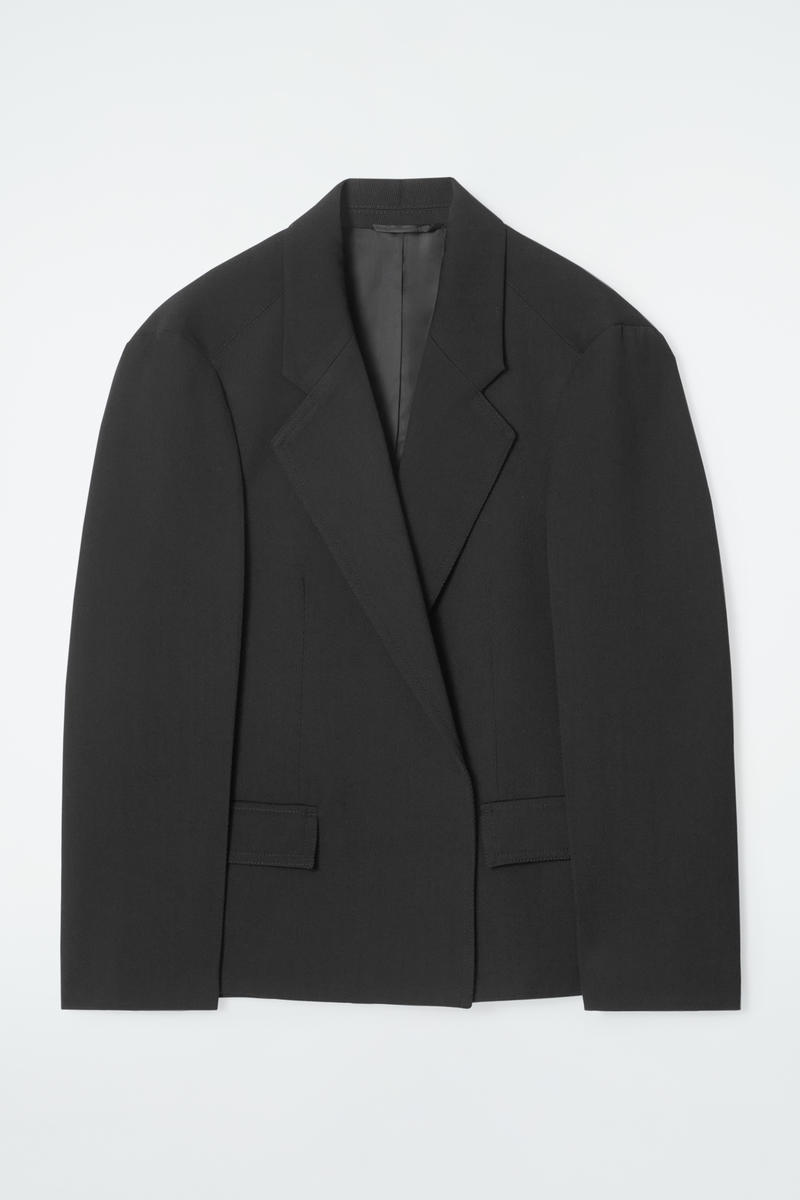 Oversized Exaggerated-Shoulder Blazer
