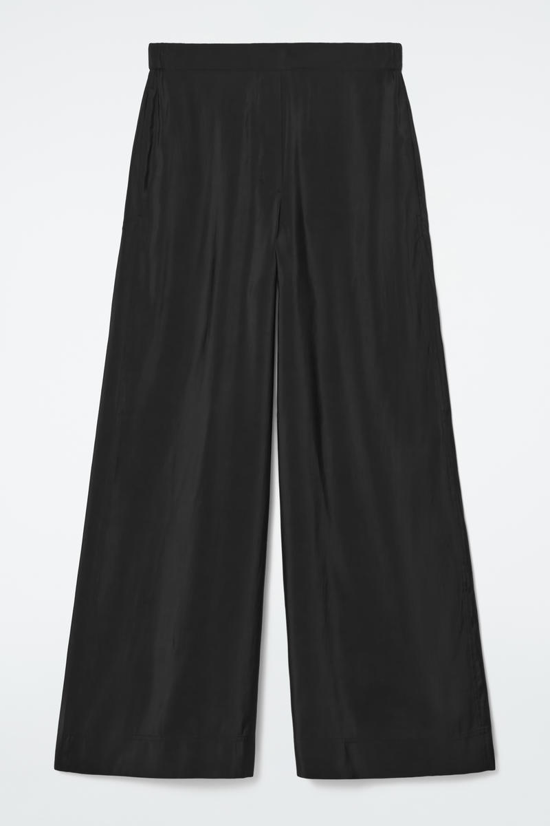 Elasticated Wide-Leg Trousers