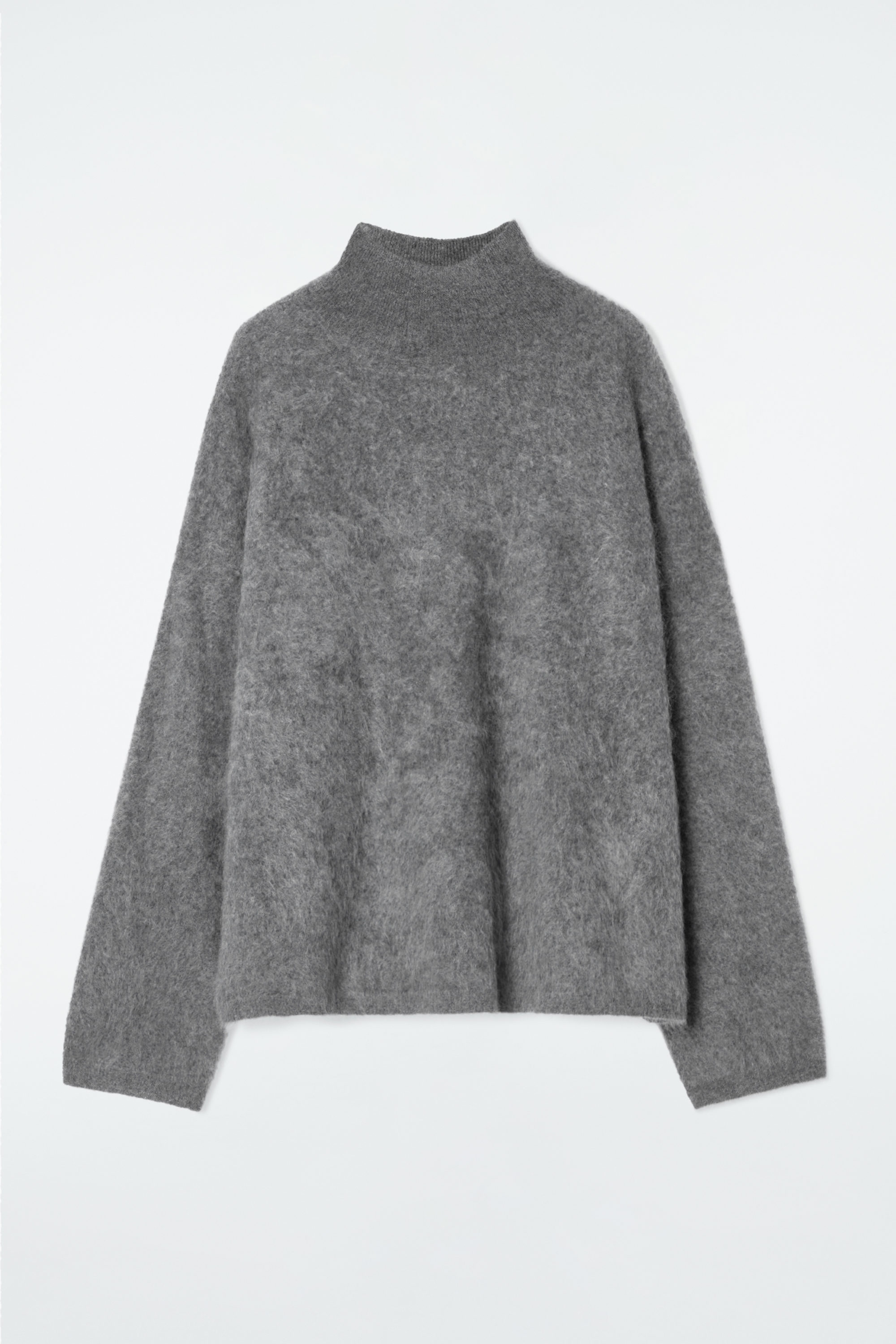 BRUSHED-CASHMERE TURTLENECK JUMPER - CHARCOAL