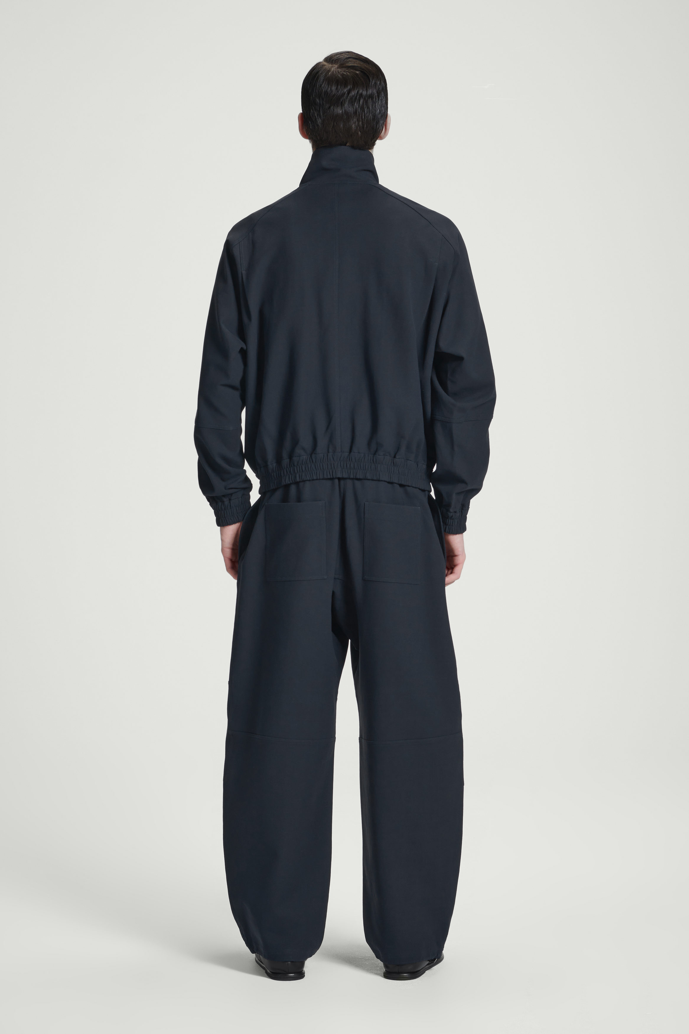 FUNNEL-NECK UTILITY JACKET - NAVY