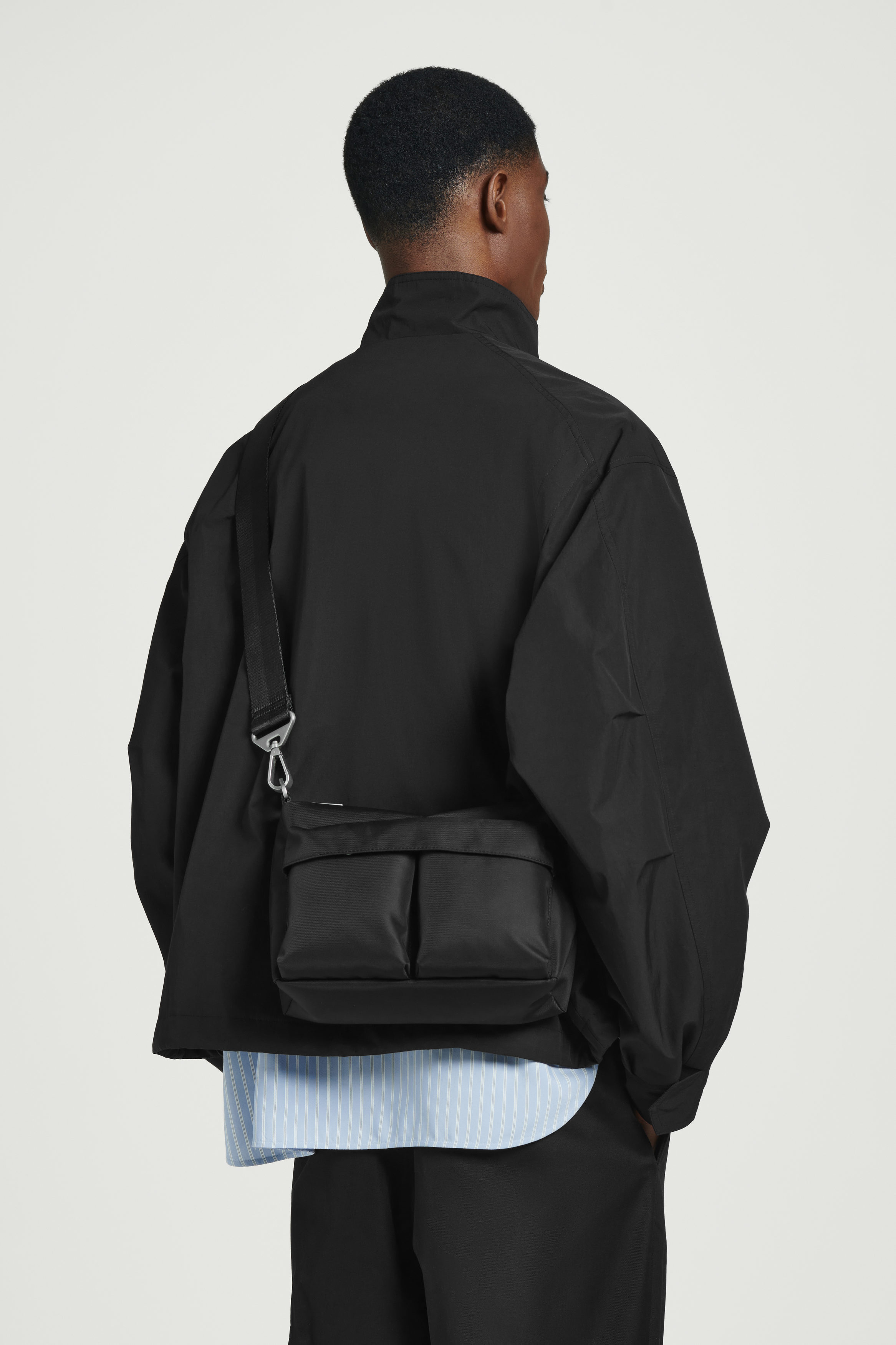 WATER-REPELLENT UTILITY CROSSBODY - NYLON - BLACK | COS