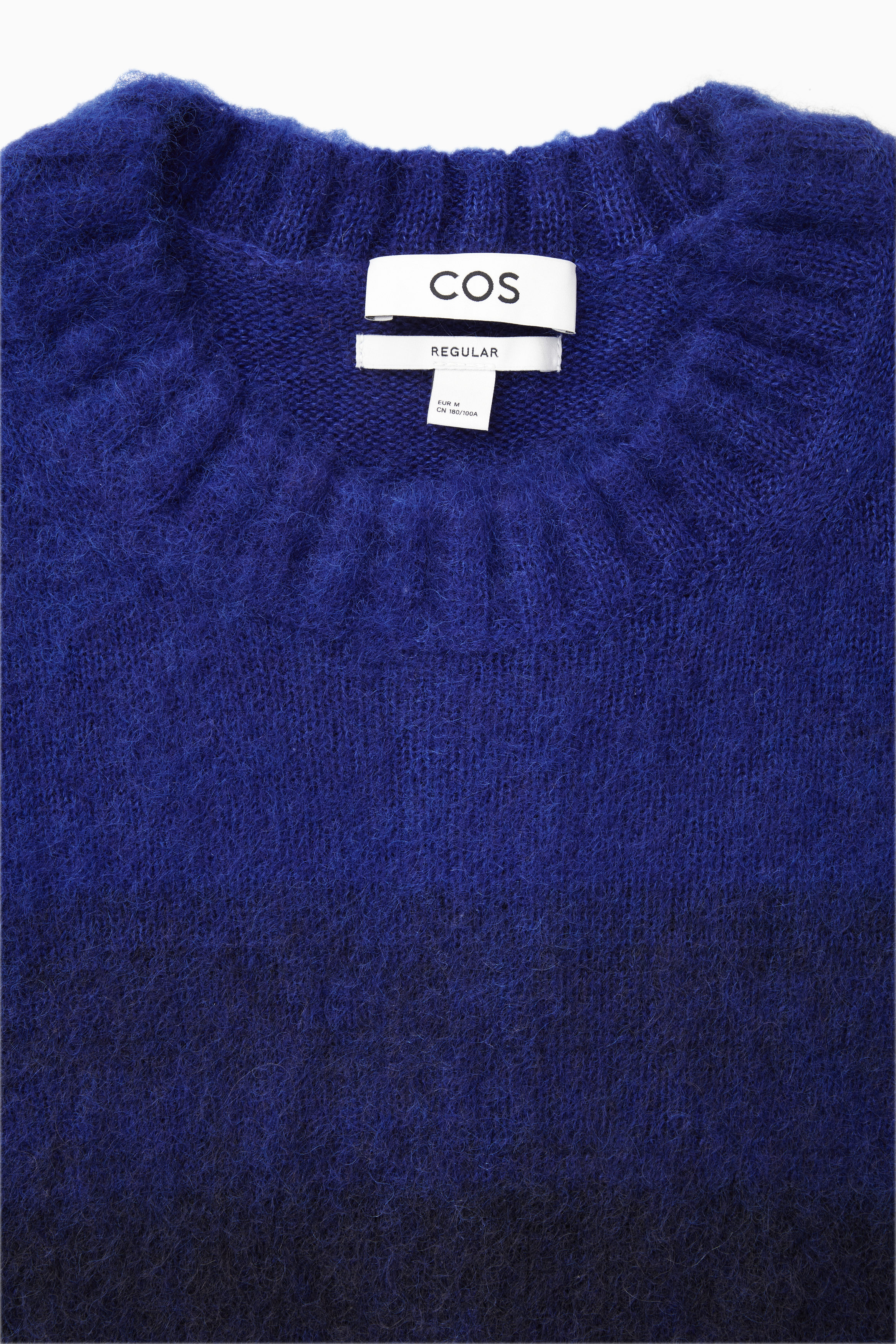 COLOUR-BLOCK MOHAIR-BLEND SWEATER - BRIGHT BLUE / NAVY | COS US COLOUR-BLOCK MOHAIR-BLEND SWEATER - BRIGHT BLUE / NAVY | COS US