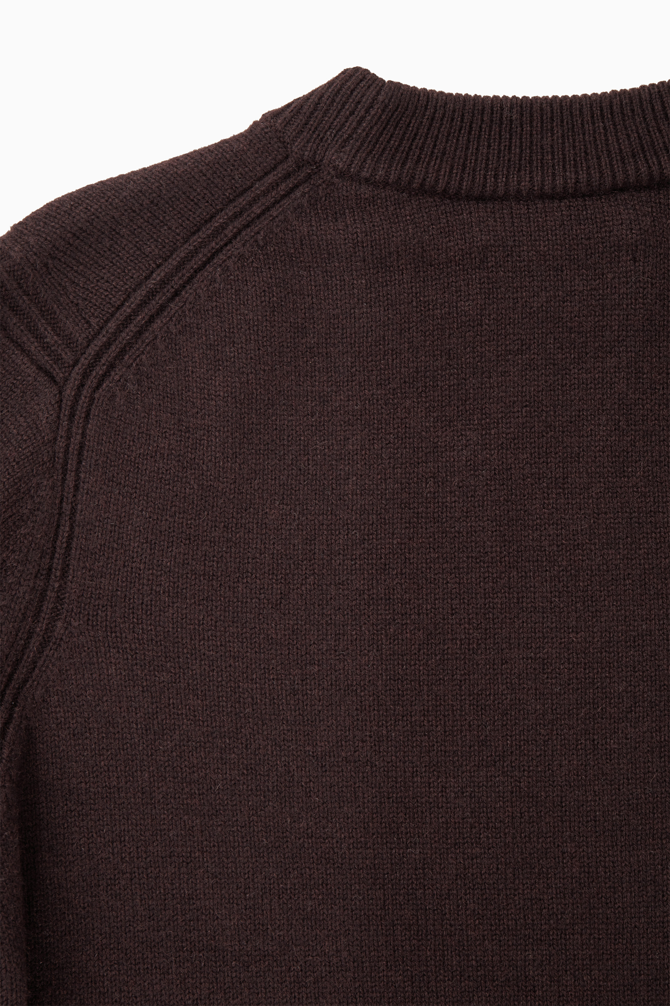 CHUNKY PURE CASHMERE CREW-NECK JUMPER - DARK KHAKI