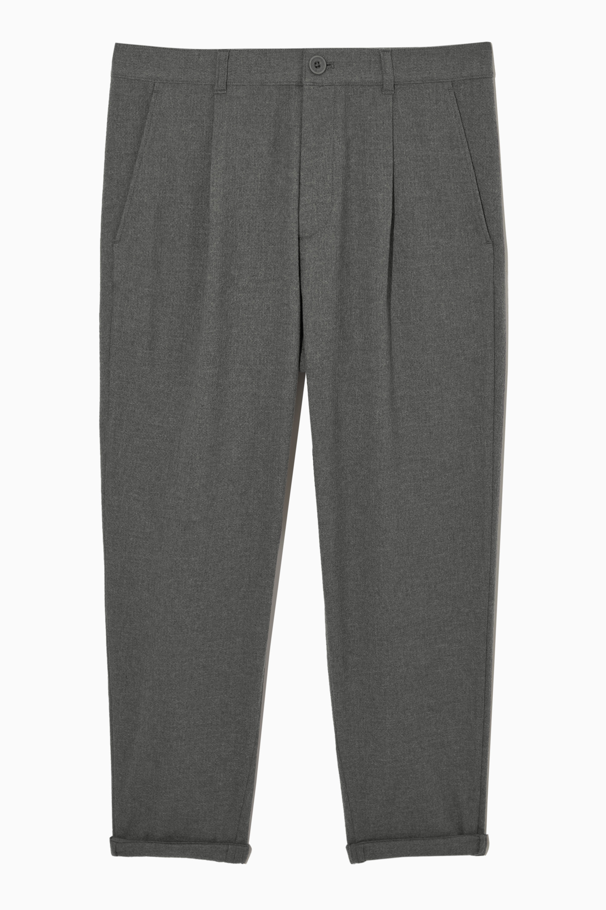 TAPERED WOOL CHINOS