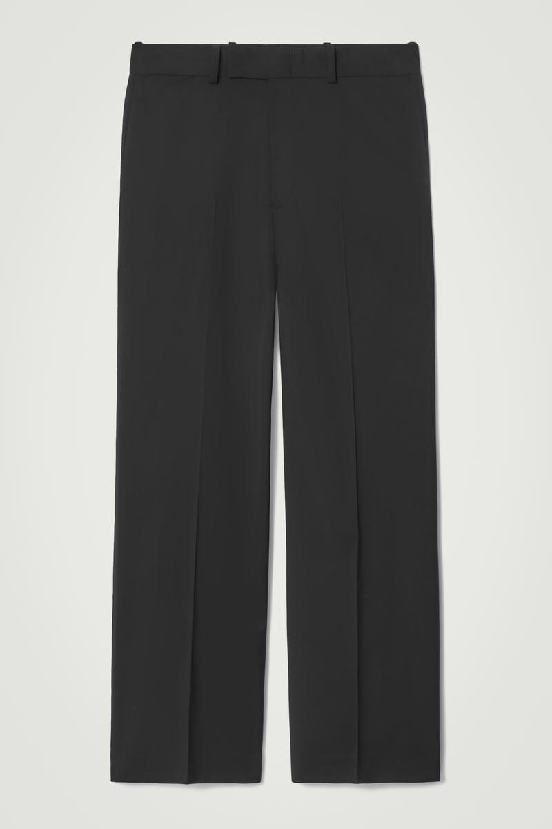 Relaxed Tailored Wool Wide-Leg Trousers