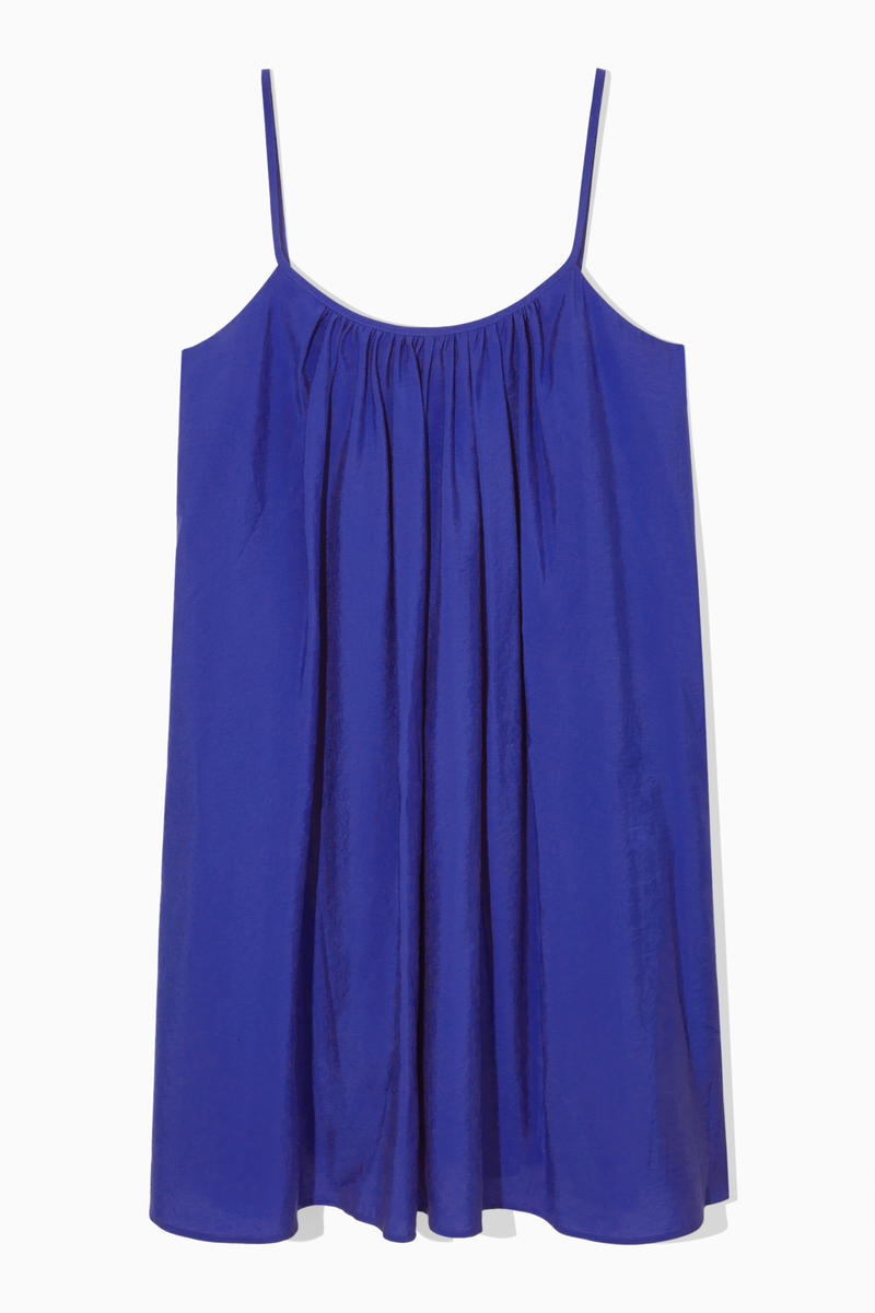 Gathered Strappy Mini Dress