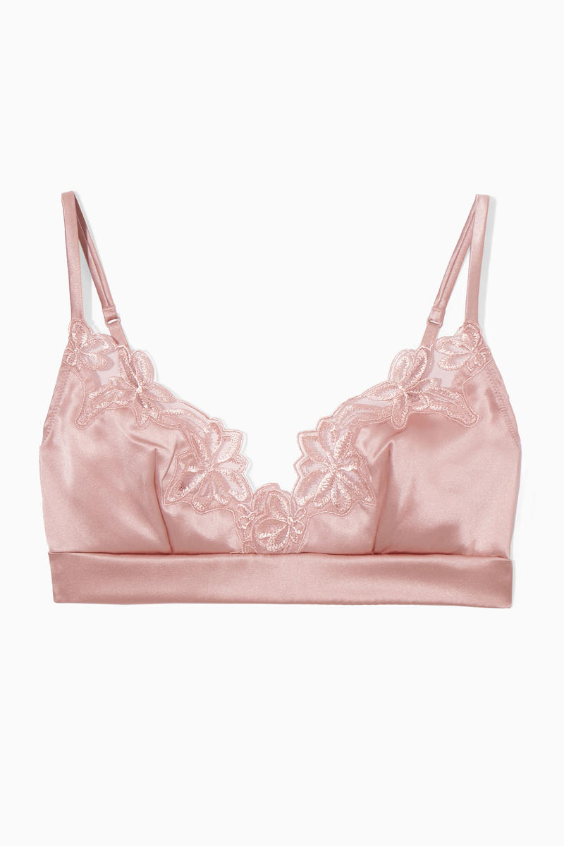 Silk-Satin Triangle Bra