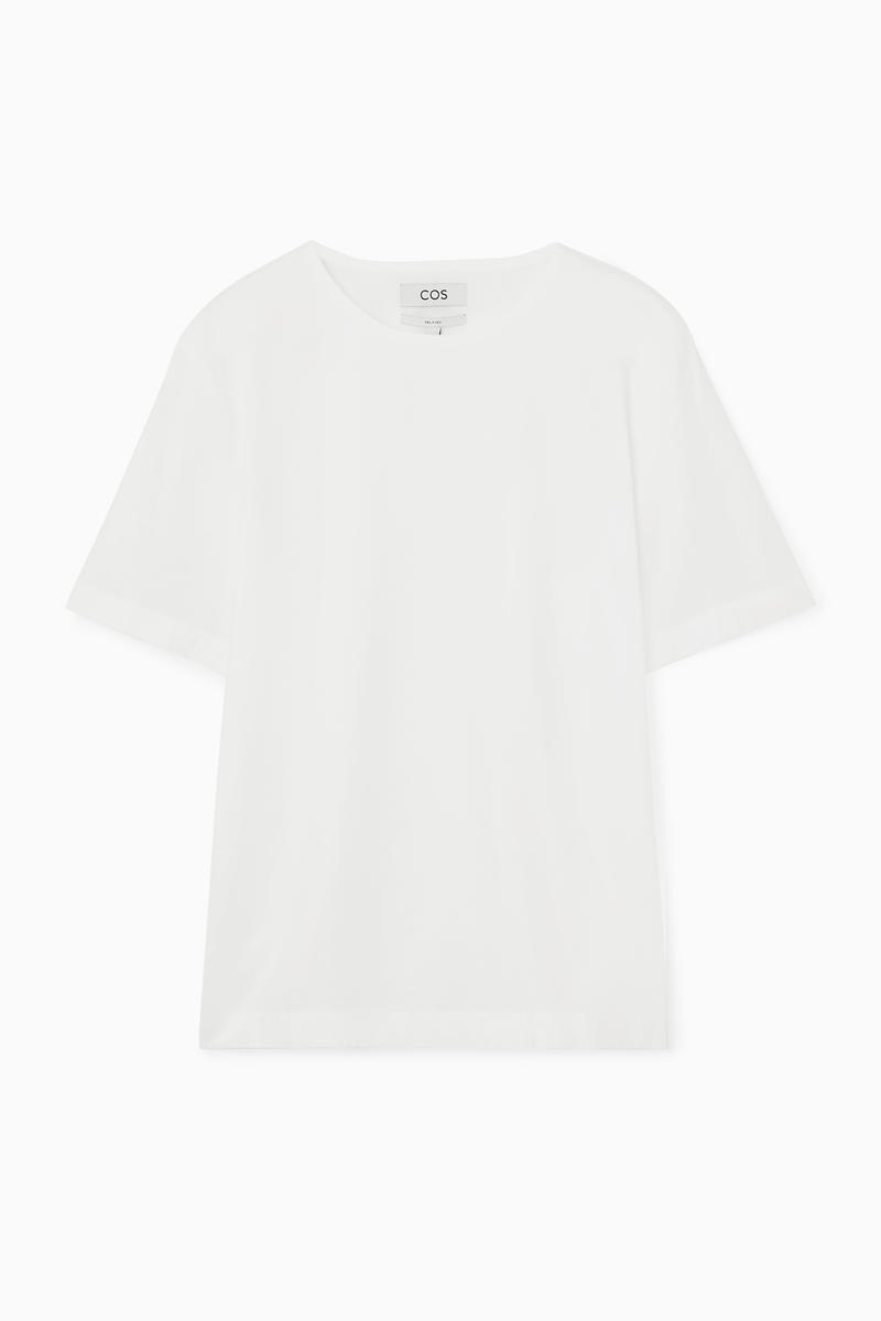 Relaxed Woven Short-Sleeve T-Shirt