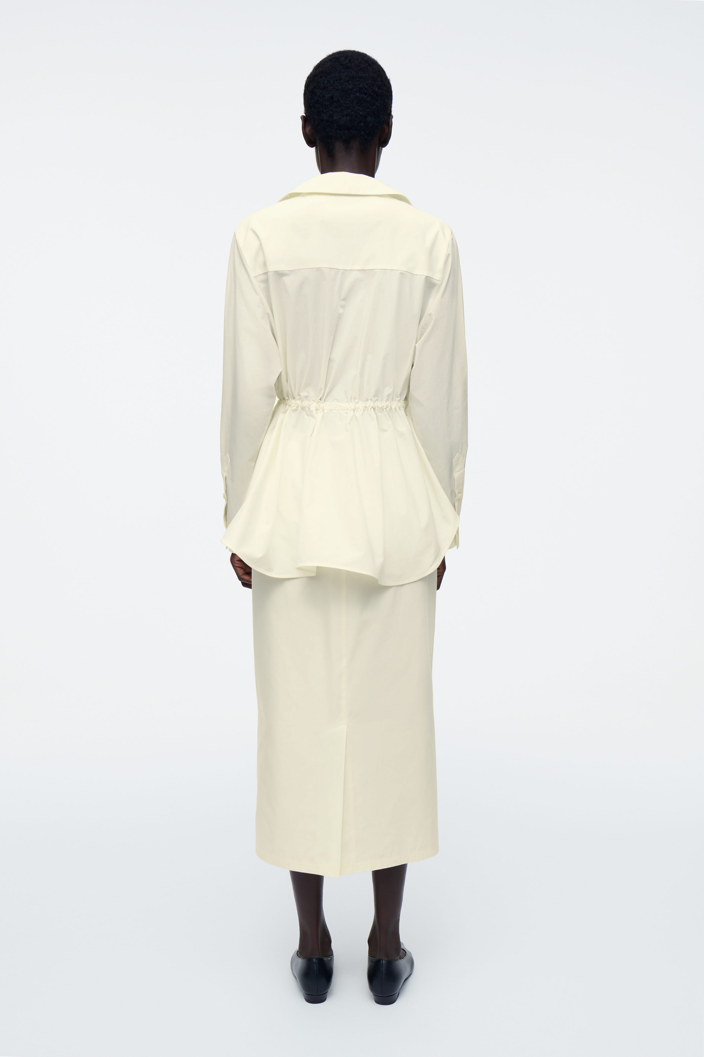 DRAWSTRING-WAIST SHIRT - BUTTERMILK | COS