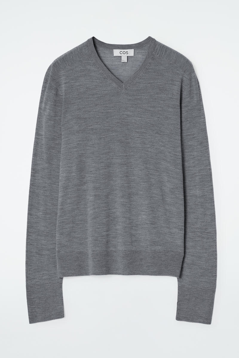 Merino Wool V-Neck Jumper