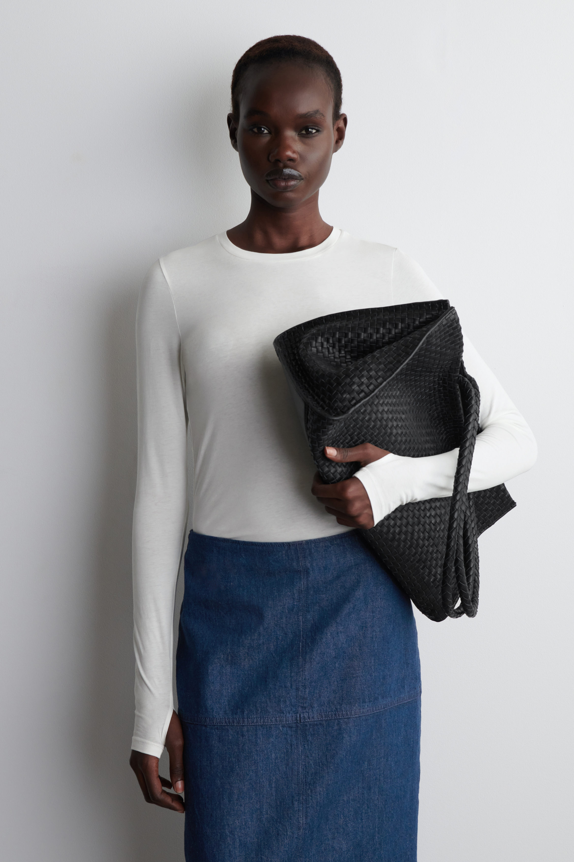 トップス OMMO / LONG SLLEVE KNIT Intricate Pattern Wrap Knit Top | Wolford United States