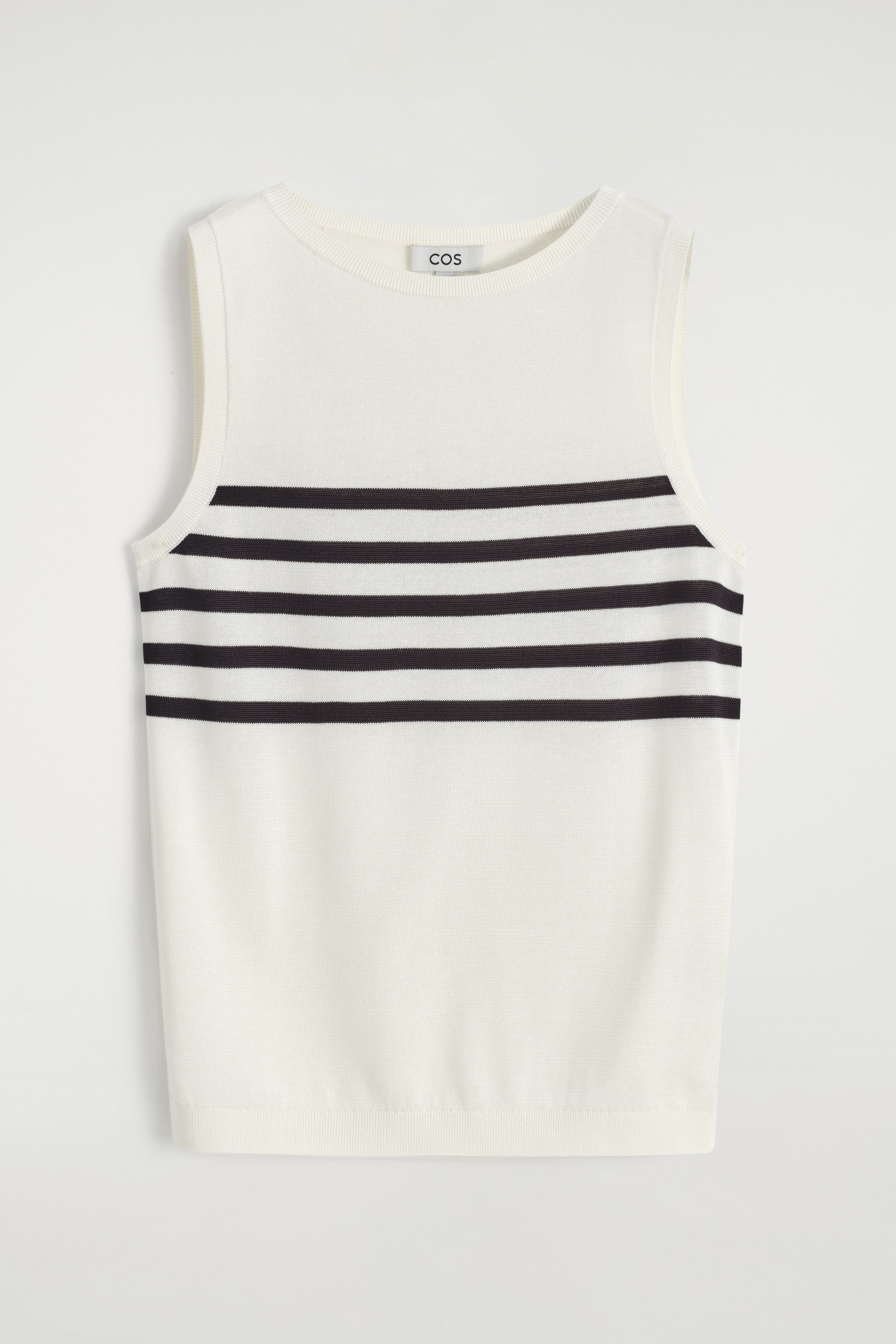 Y's 22SS Pe/C ASYMME KNIT TANK TOP 白2 Jazzie Knit Tank - White Pale Blue - Petal & Pup USA