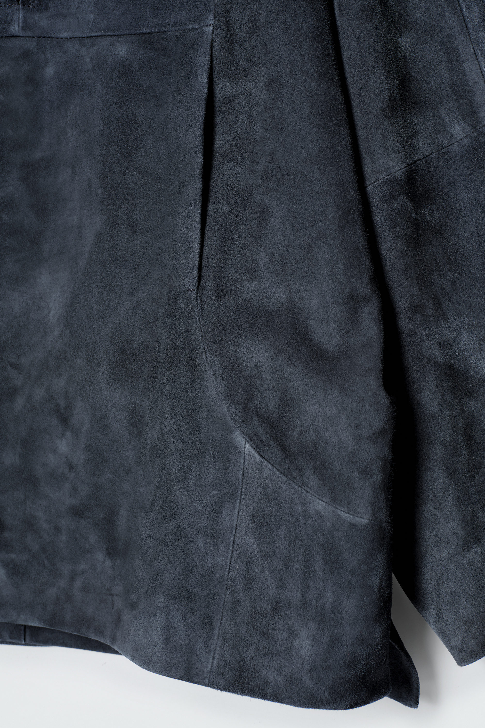 SUEDE HALFZIP BLOUSON JACKET - ANTHRACITE