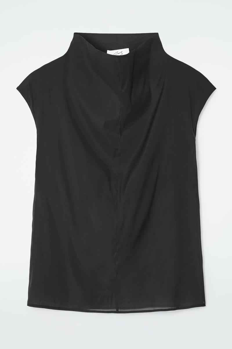 Shop Cos The Sheer Sleeveless Top In Black