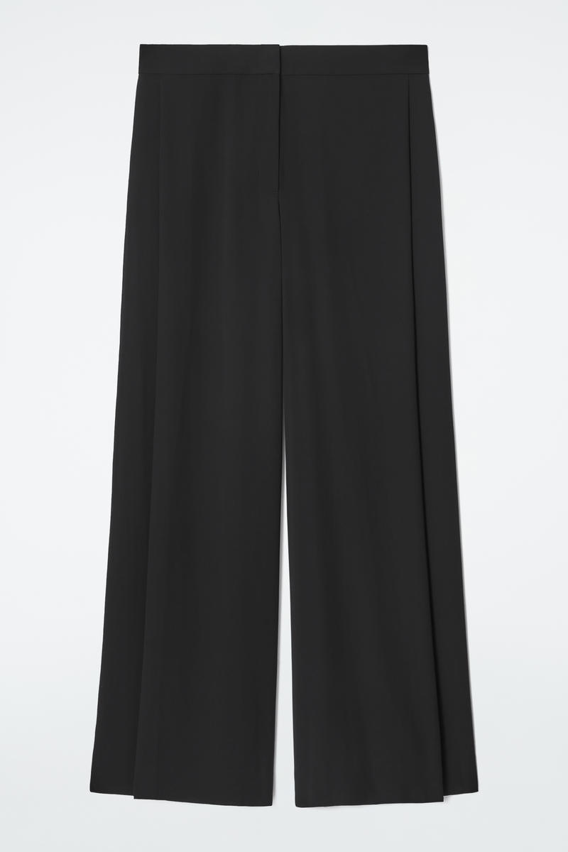 Regular Tailored Sheer Wide-Leg Trousers