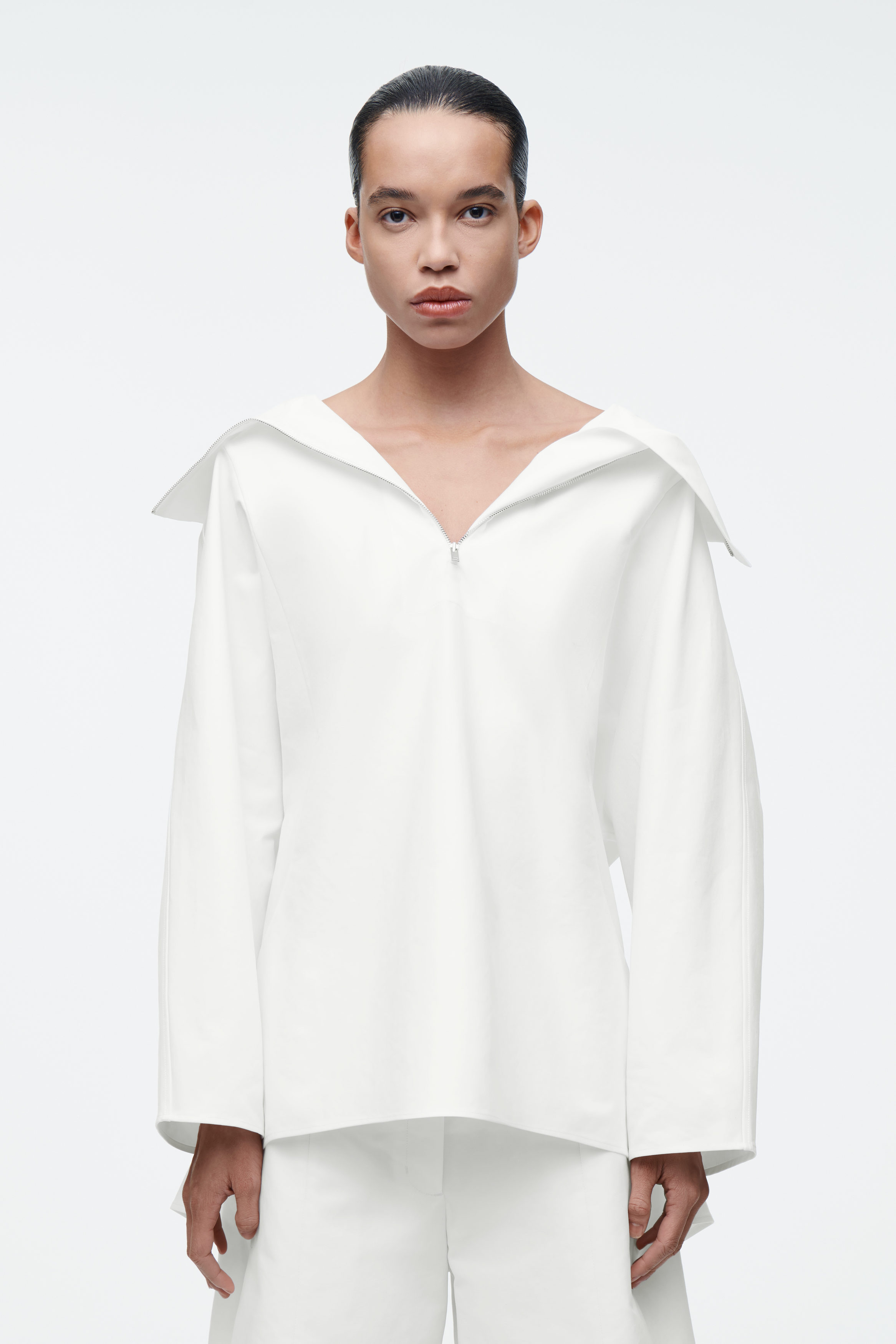 HALF-ZIP BLOUSON SHIRT