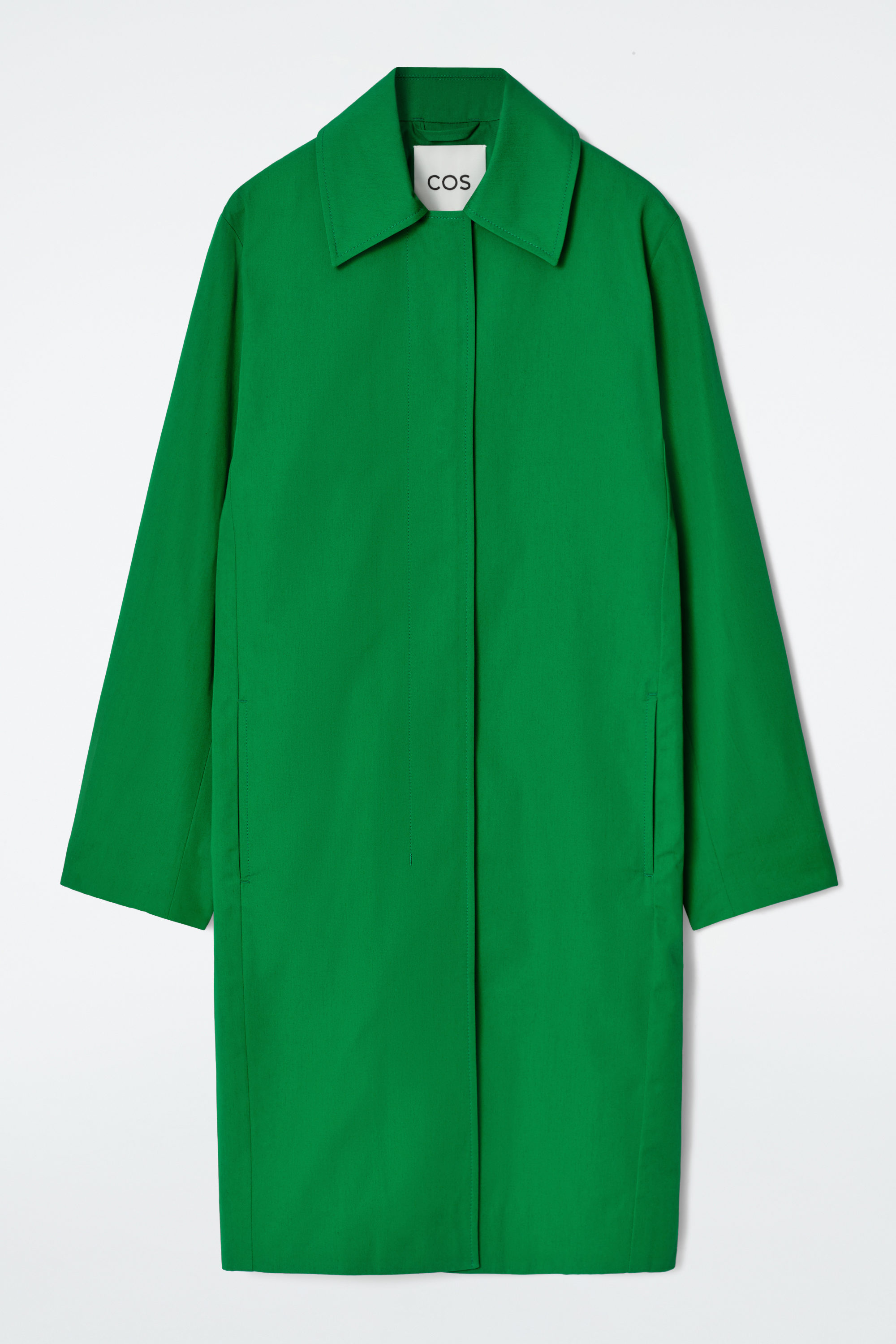 COTTON CAR COAT - GREEN | COS