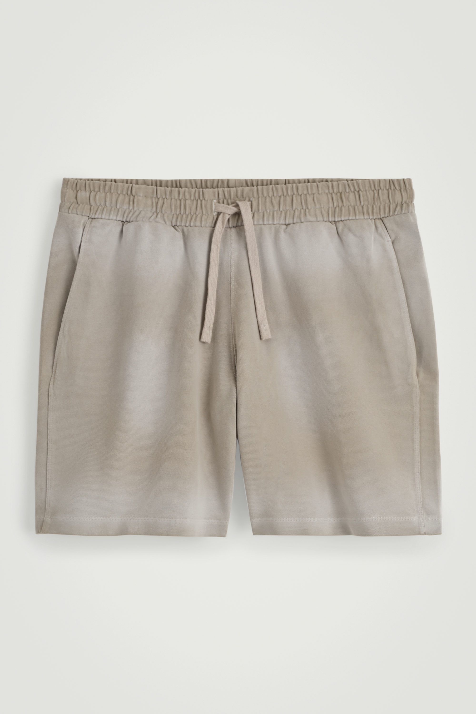 WASHED-JERSEY DRAWSTRING SHORTS - GREEN | COS