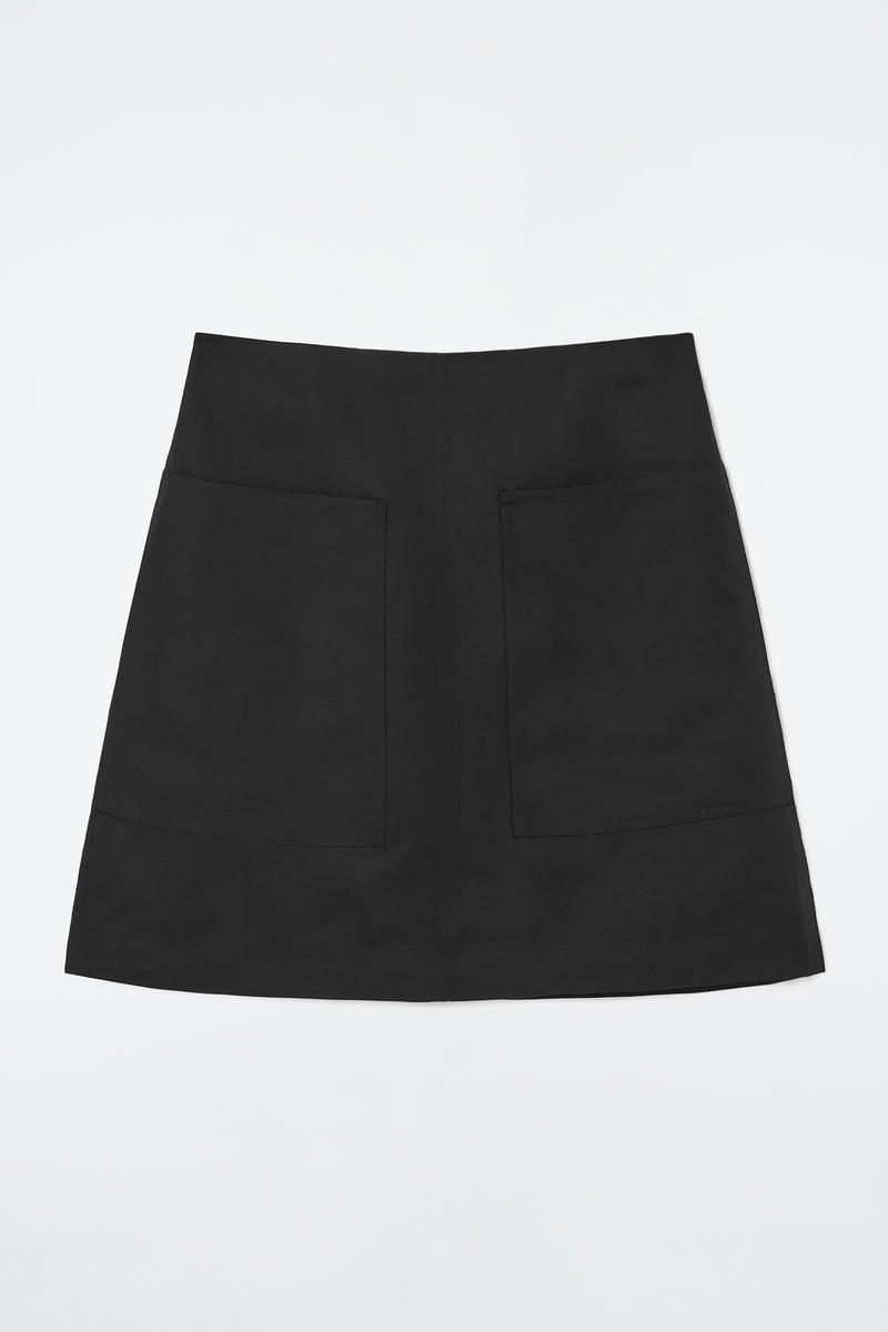 A-Line Linen Mini Skirt