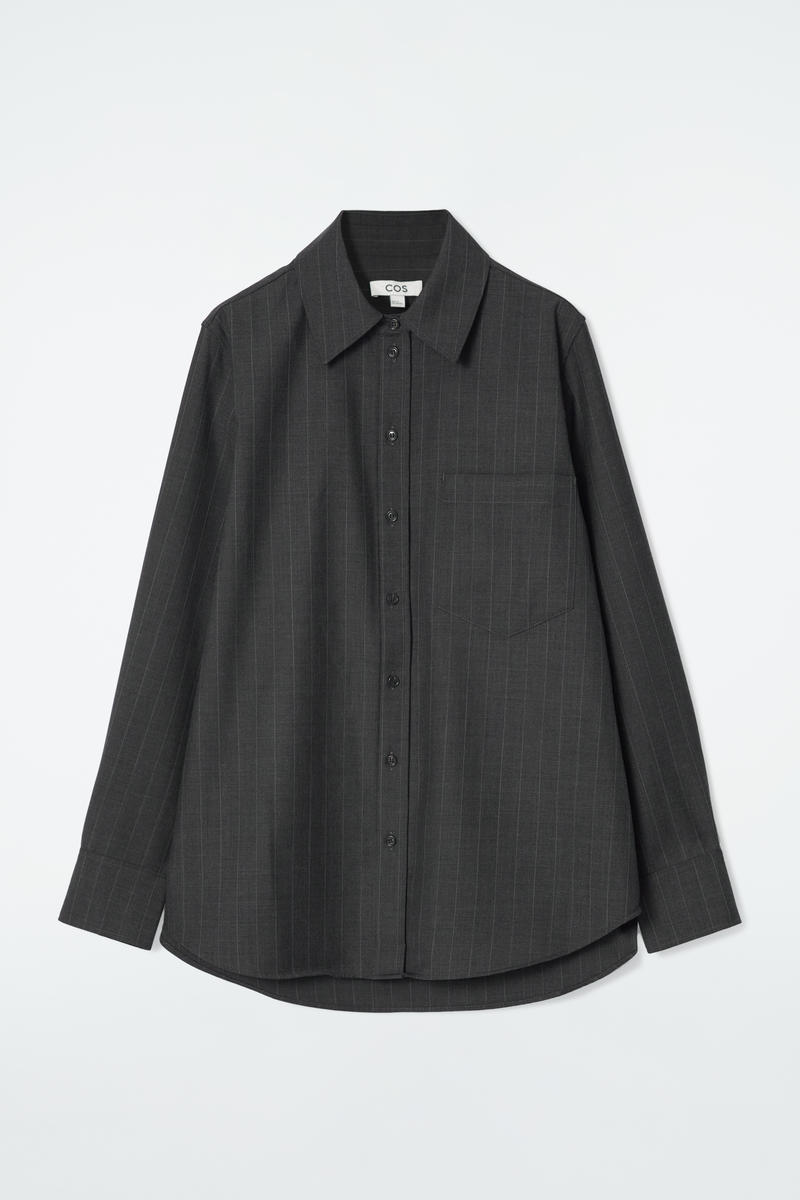 Pinstriped Wool Shirt