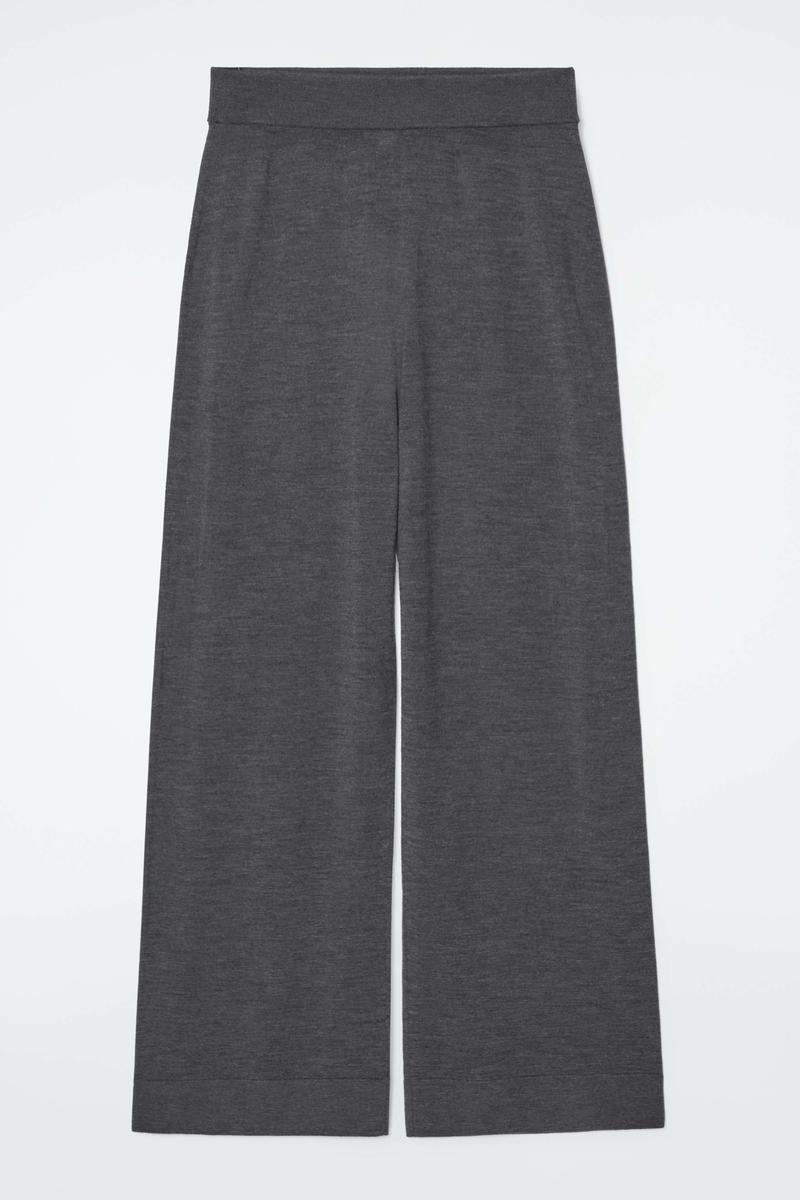 Merino Wool Trousers in Grey