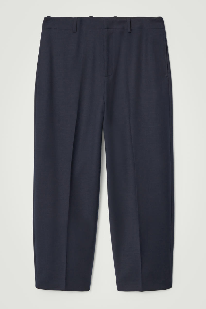 Twill Trousers - Wide in Blue