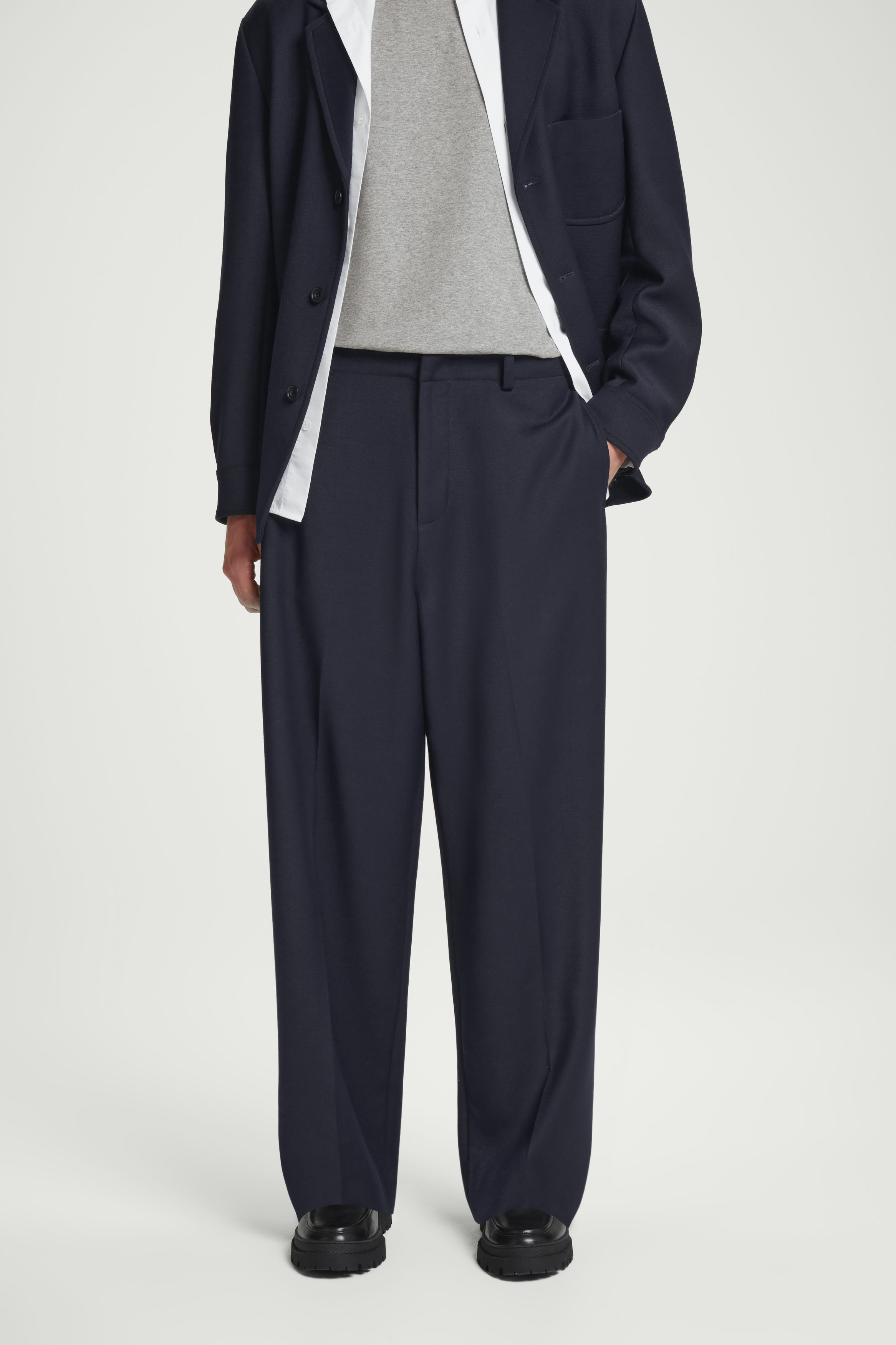 Navy Merino Wool Jumper