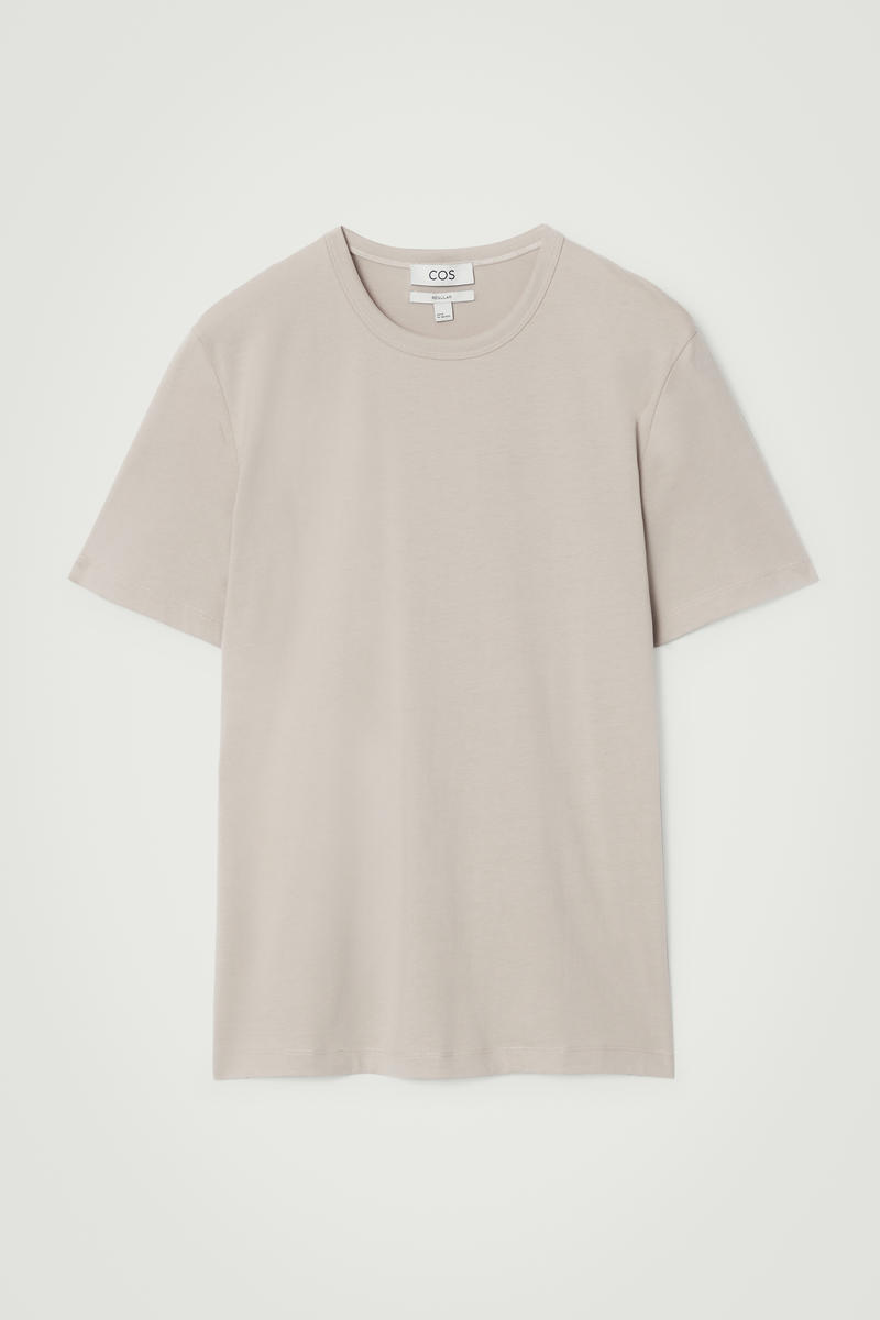 Brushed Lightweight T-Shirt in Beige