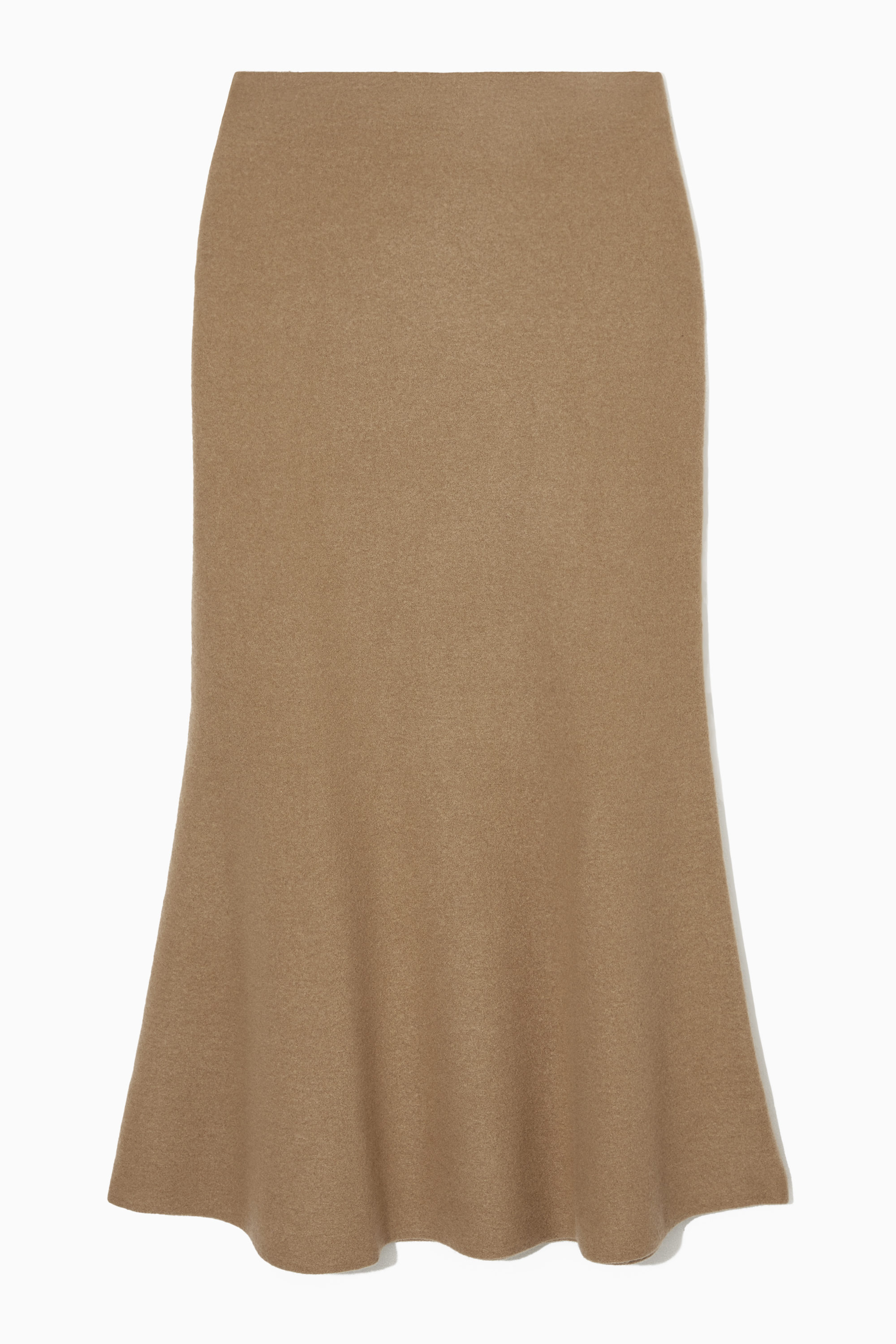 FLARED MERINO WOOL MAXI SKIRT - DARK BEIGE | COS US