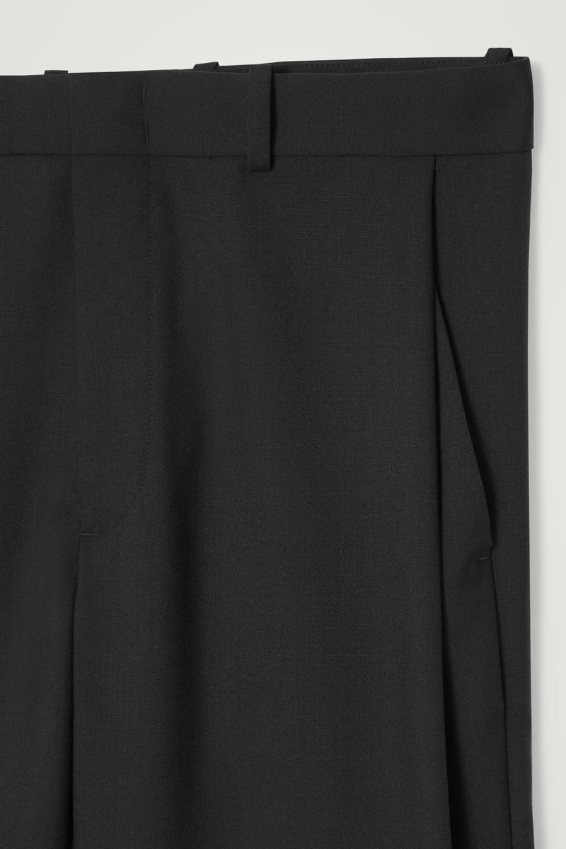 Tapered Wool-Hopsack Trousers