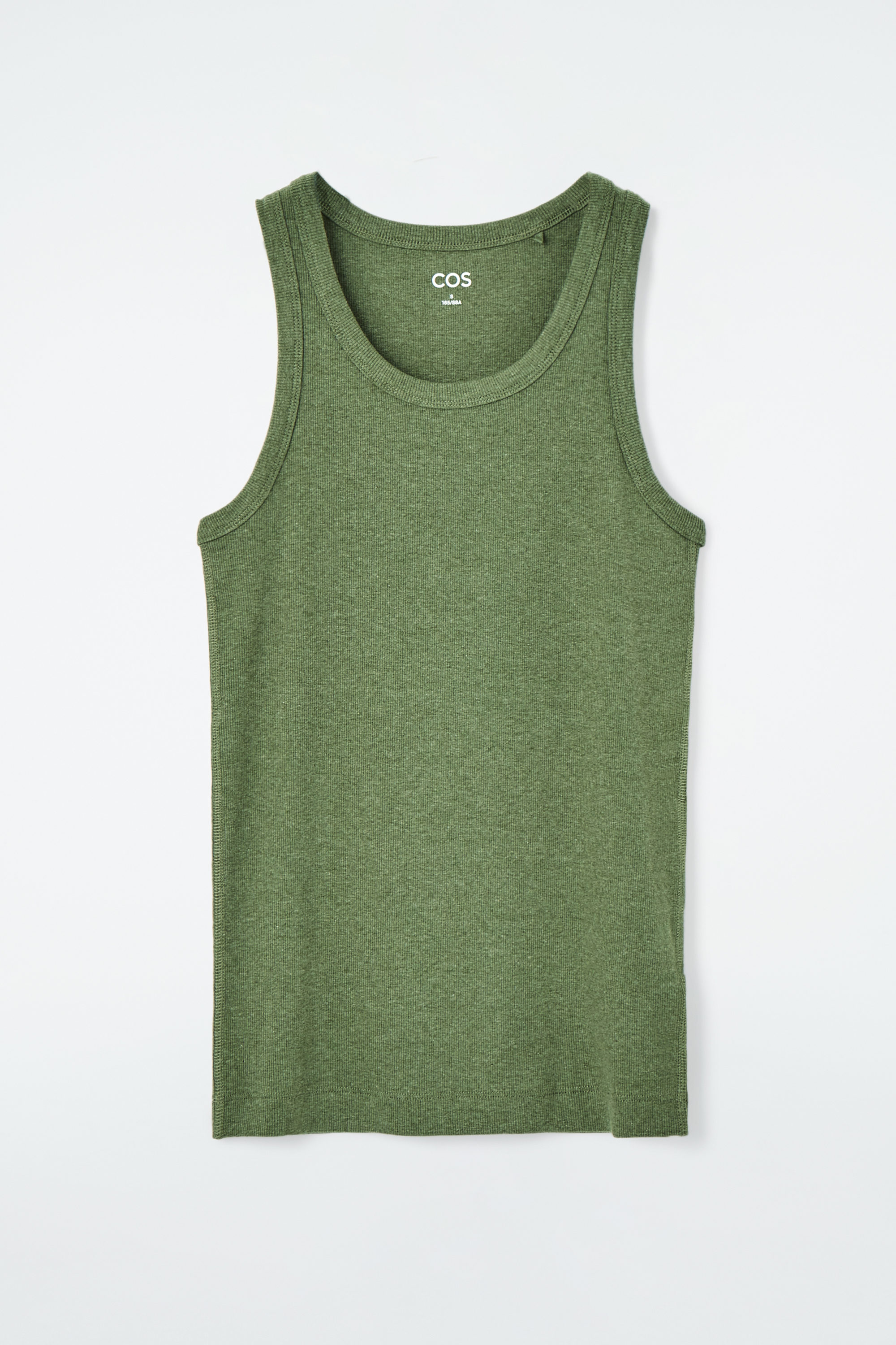 RIBBED TANK TOP - KHAKI MÉLANGE