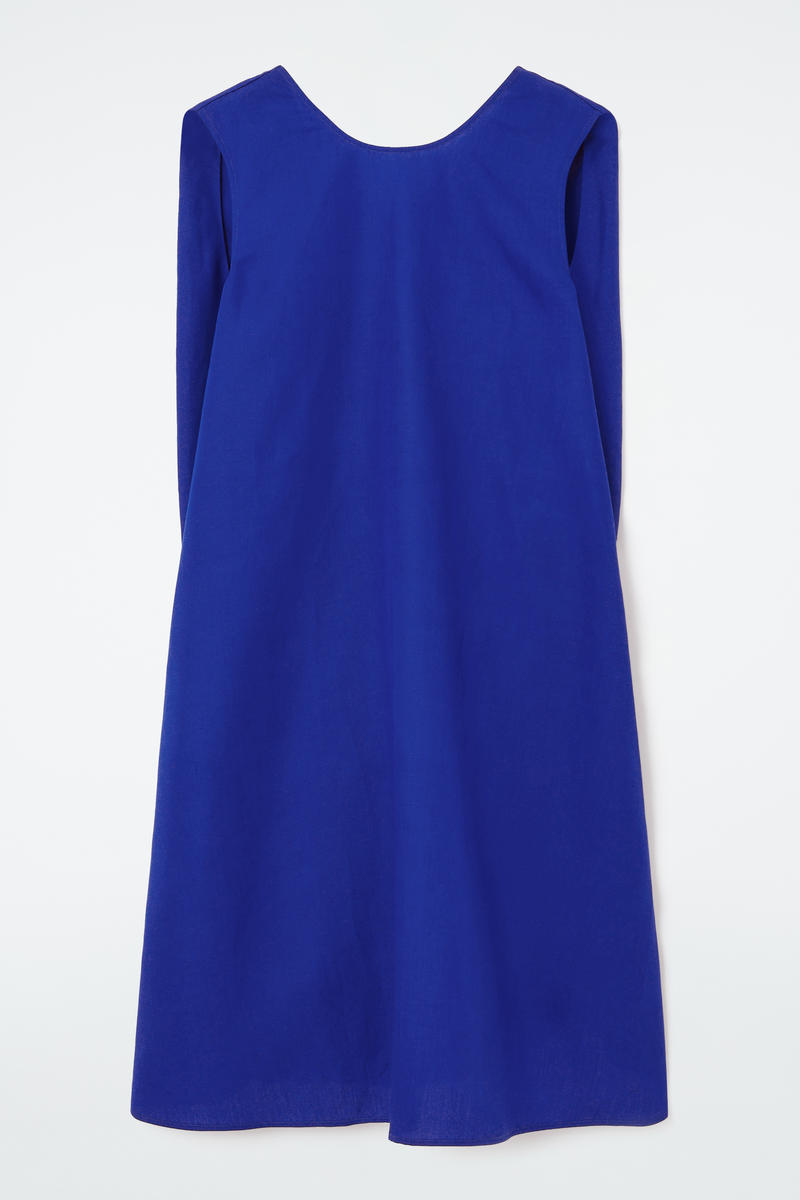 Twist-Detail Mini Dress in Blue