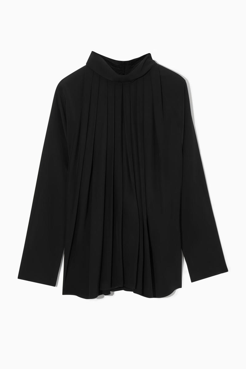 Pleated Batwing Blouse