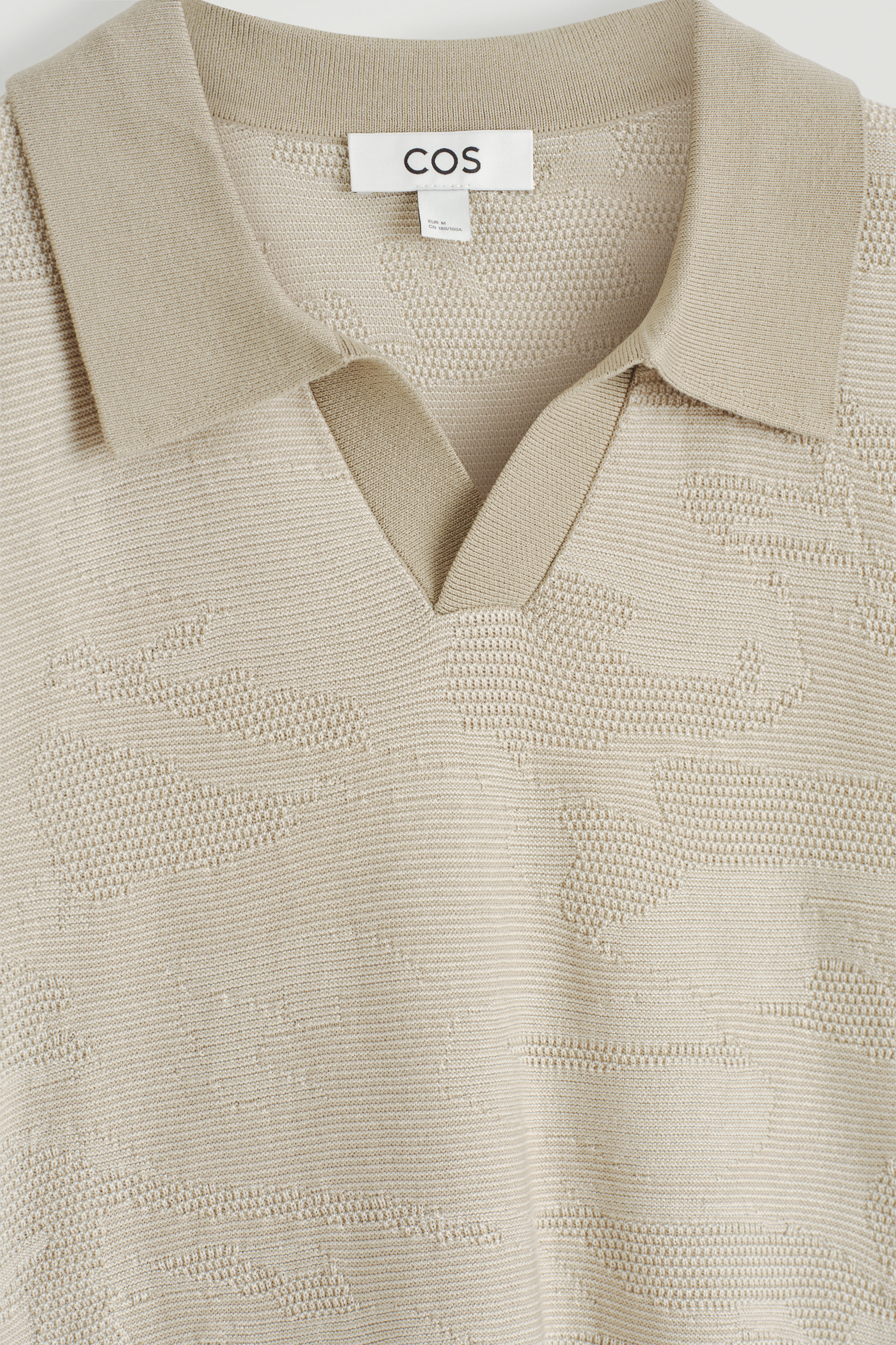 COTTON JACQUARD POLO SHIRT - MOLE | COS