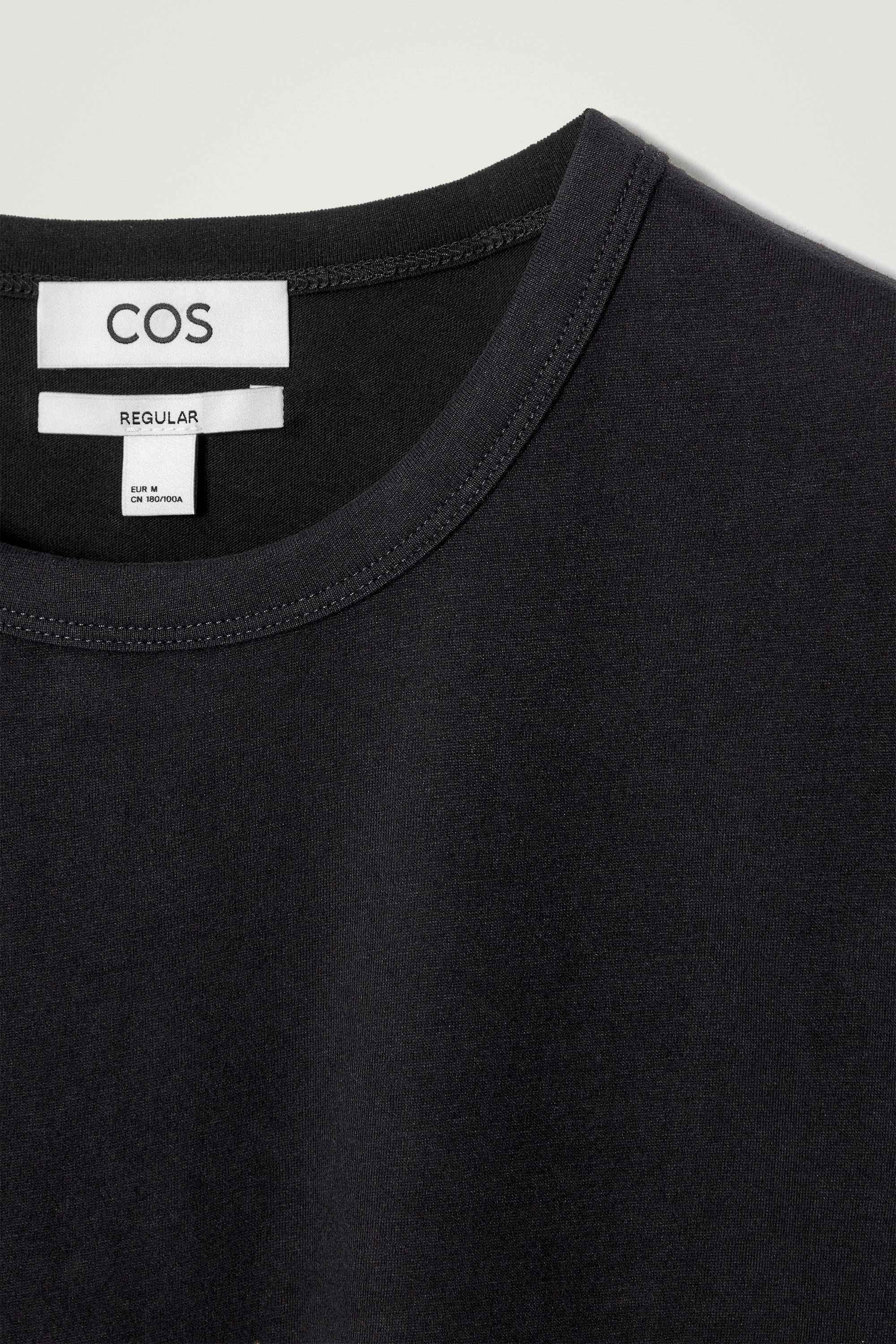 REGULAR BRUSHED-COTTON SHIRT - BLACK | COS