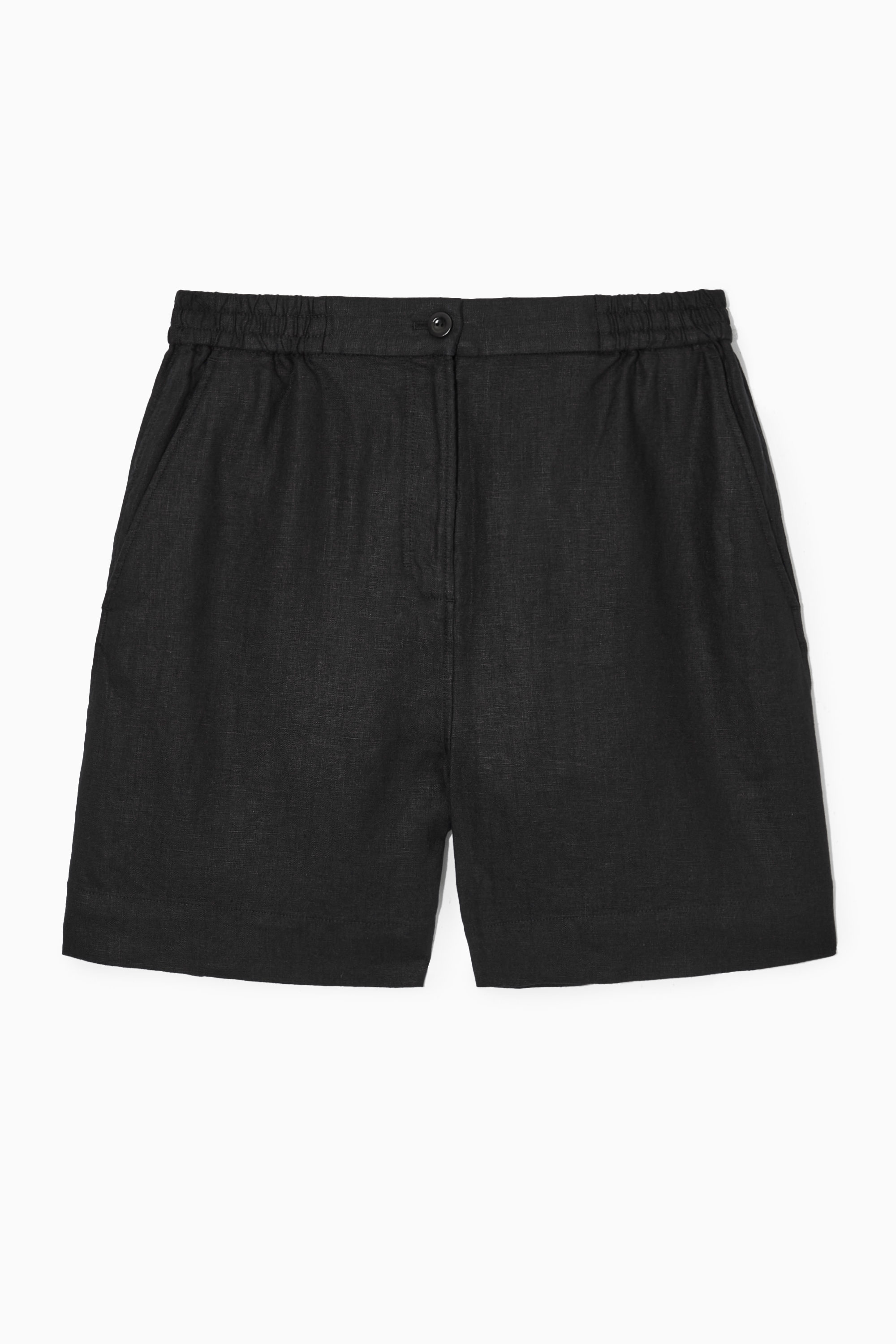 ELASTICATED LINEN SHORTS