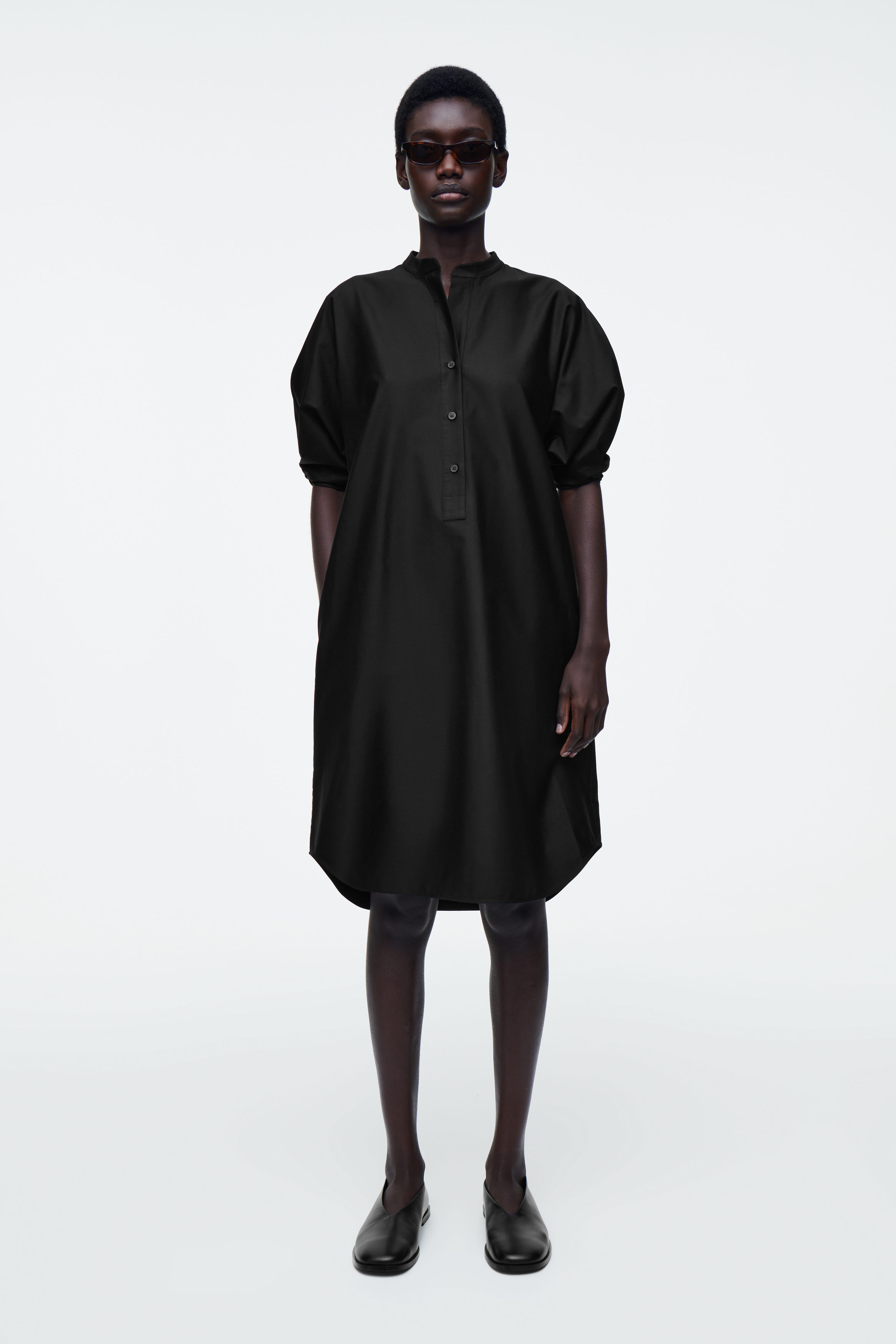 BELTED MIDI SHIRT DRESS
