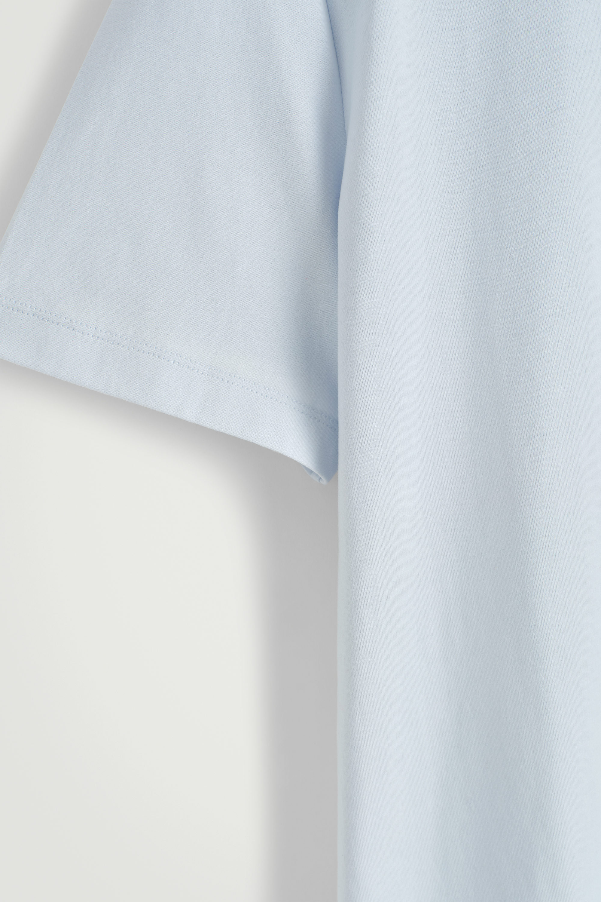 REGULAR BRUSHED-COTTON T-SHIRT - LIGHT BLUE | COS