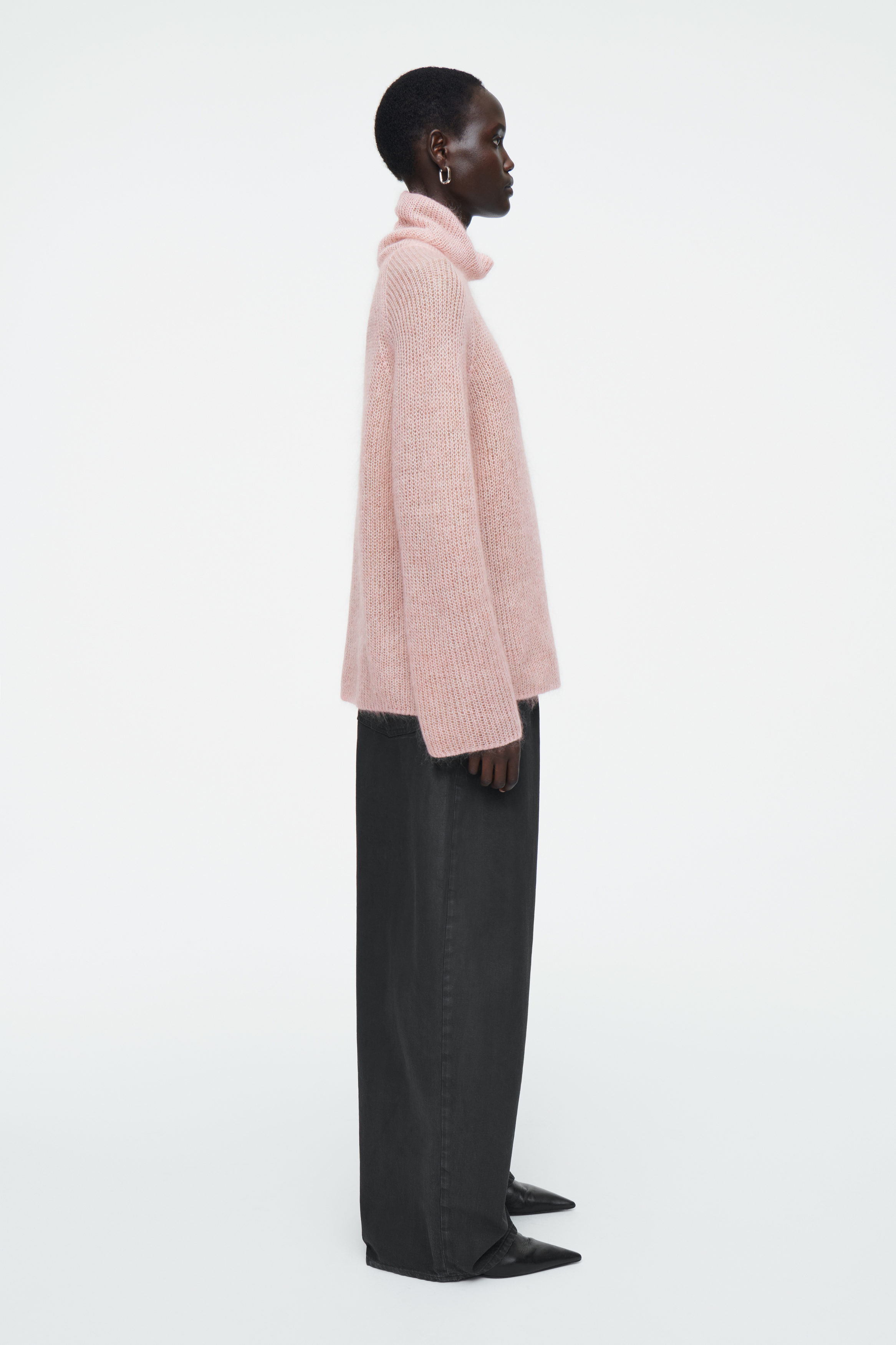 COSYHARU】Mohair button henley neck 2Plan Paisley Full Milano Angora Blend Turtleneck Jumper | Love