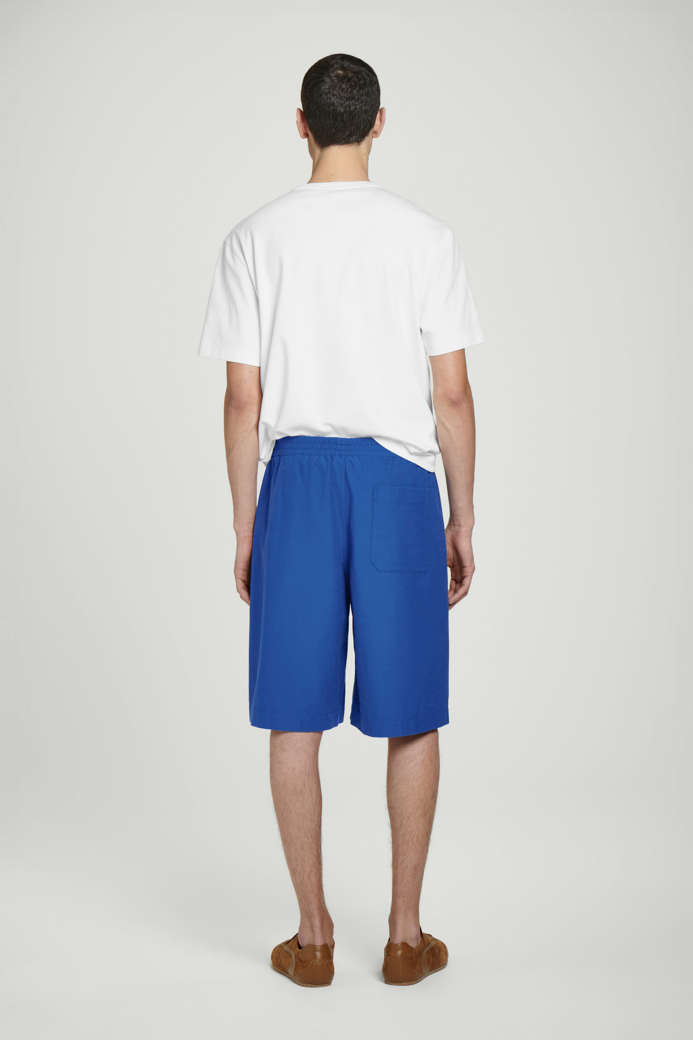 【送料&関税込】IRO Viny Shorts In Blue Cotton Izod Mens Blue Anchor Breeze Oxford Stretch Seersucker