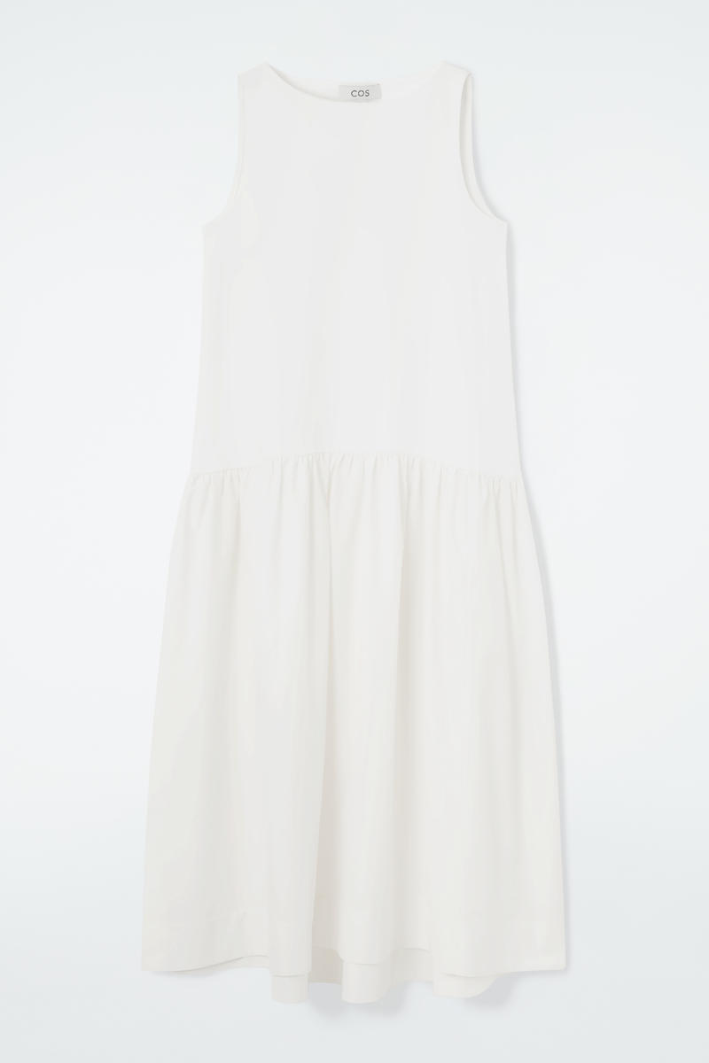 Voluminous Sleeveless Midi Dress