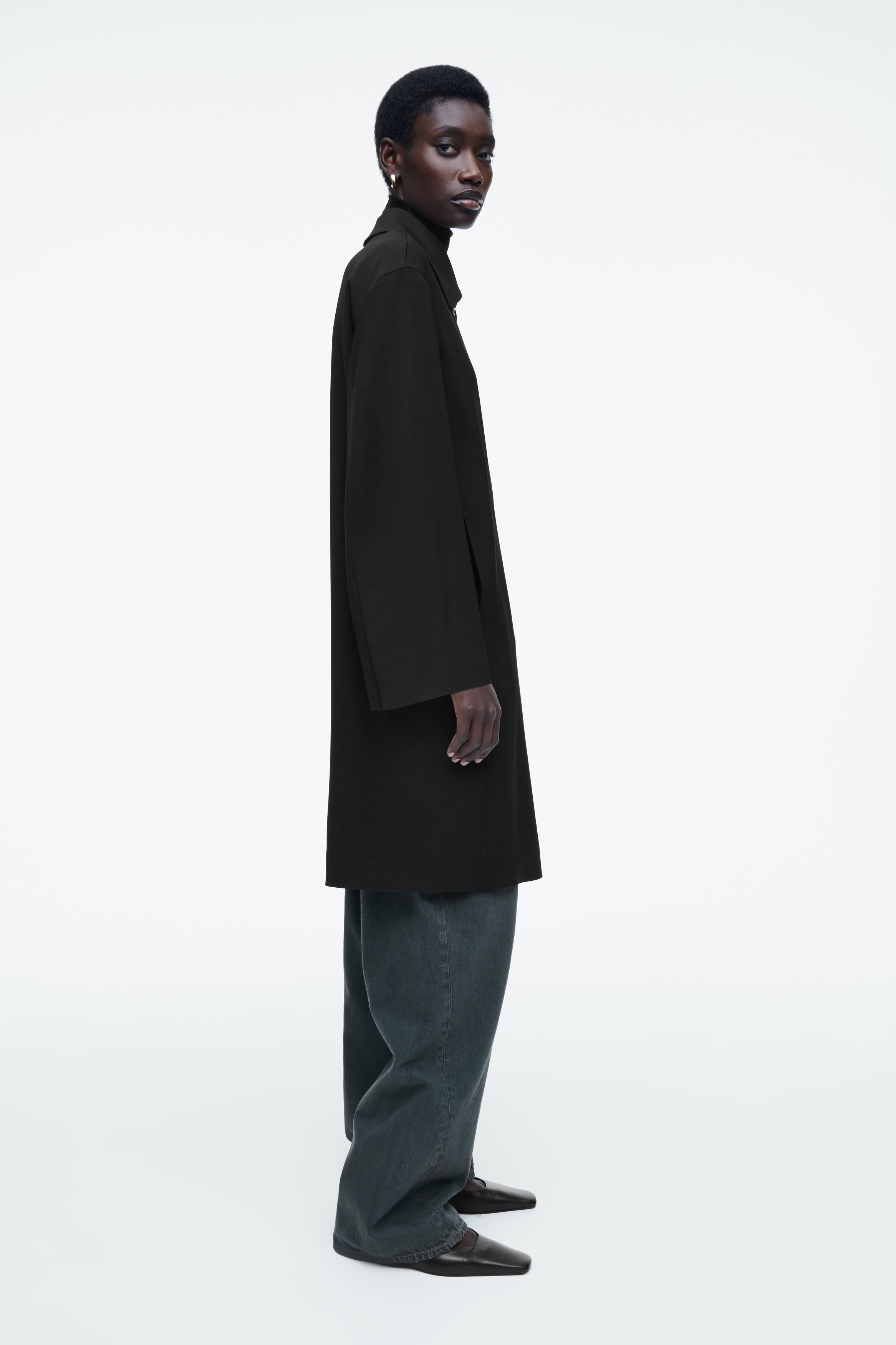 美品 セオリー CHINTZED TWIL CLEAN CAR COAT CHINTZED TWILL CLEAN CAR COAT 2019