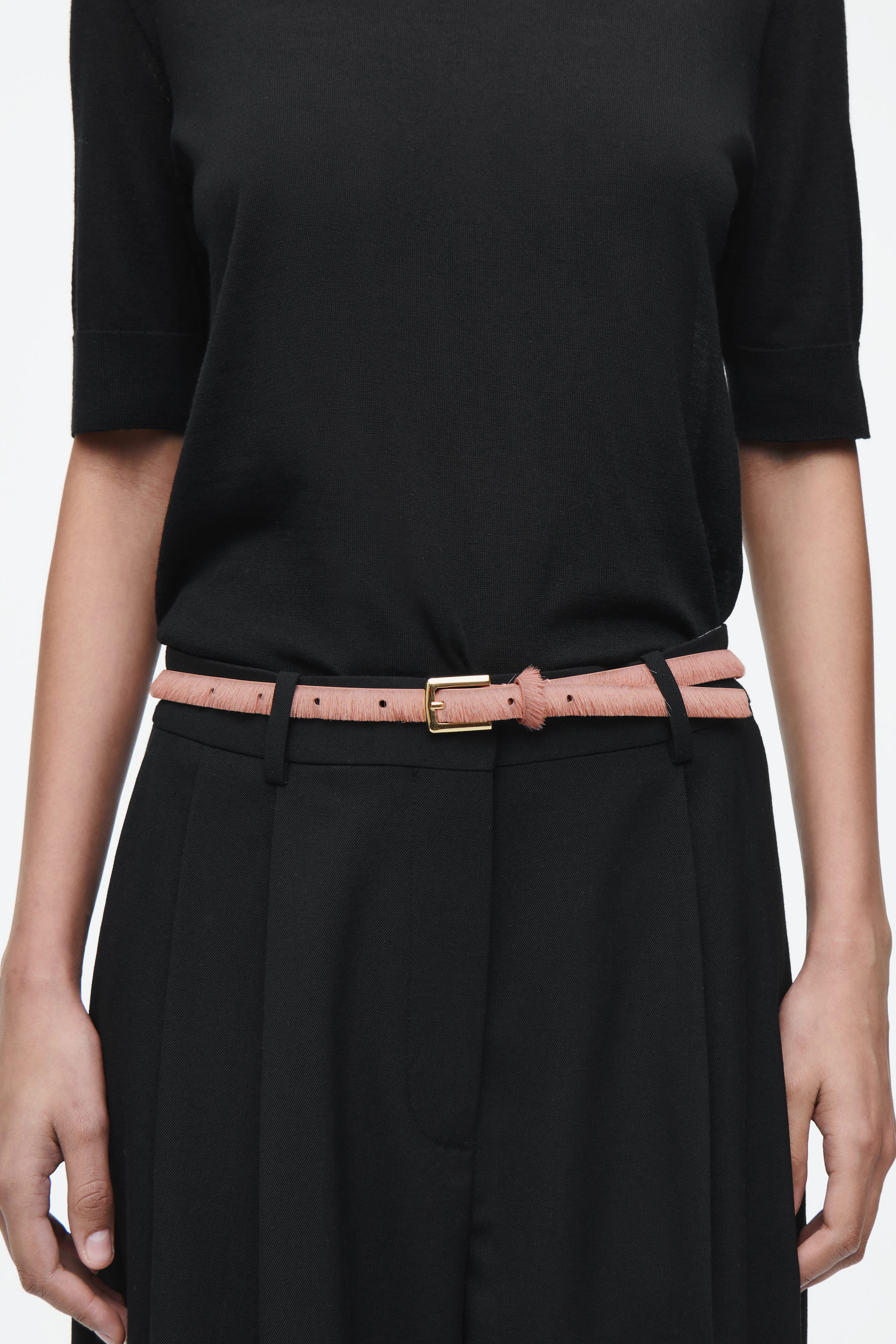 小物 paradoxe paris BLACK PONY HAIR BELT Cole Buxton | Pony Hair Belt | Unisex | One Size Fits All