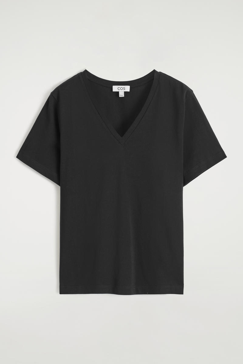 Cos V-neck Cotton T-shirt