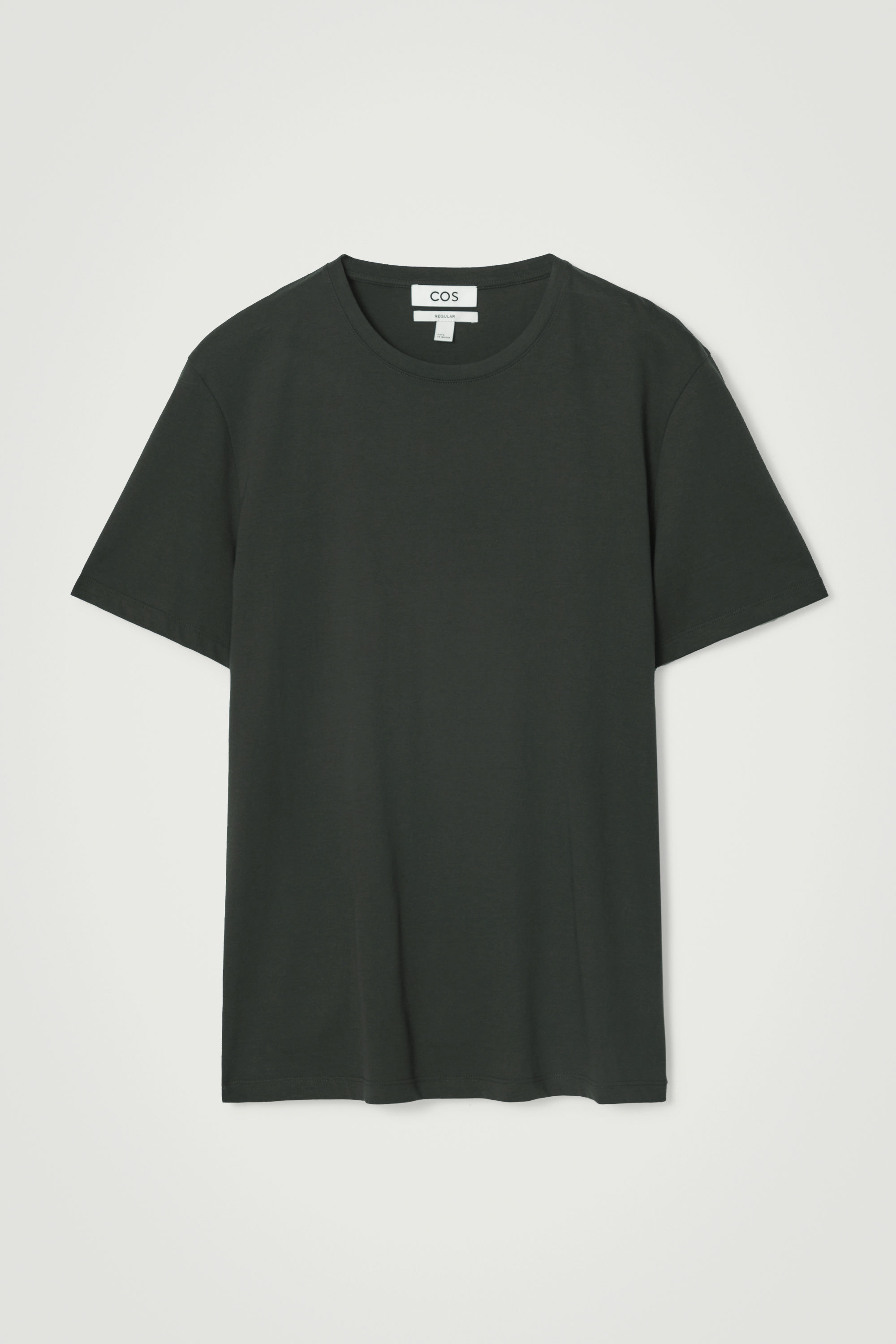 REGULAR COTTON T-SHIRT - DARK GREEN